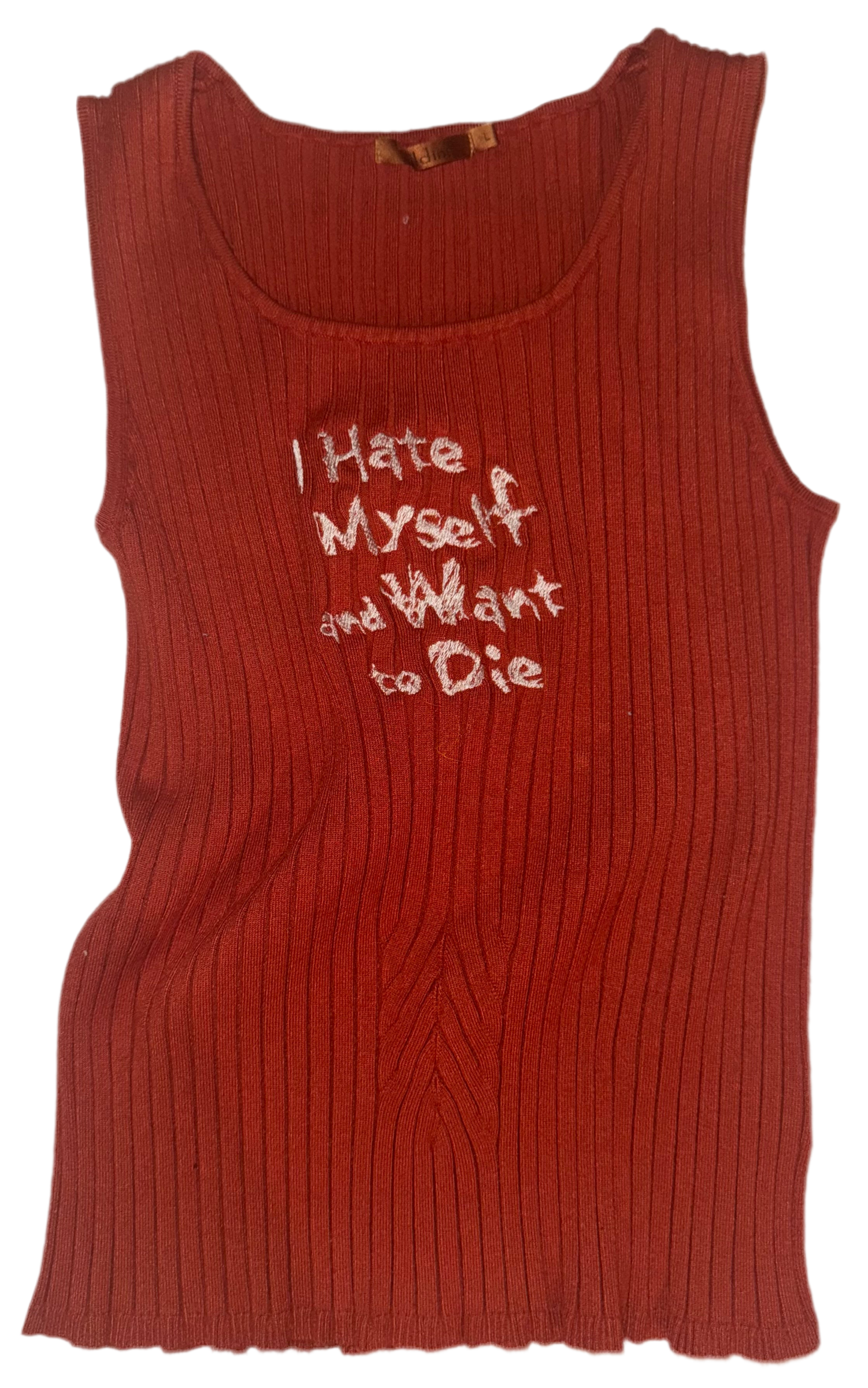 I hate myself and I want to die sleeveless top M