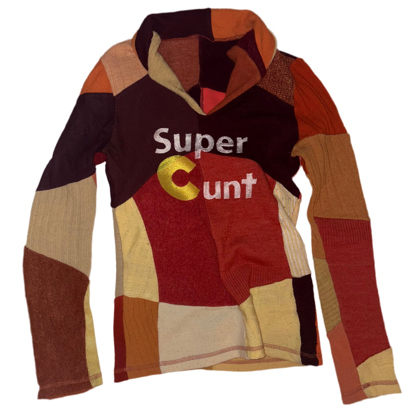 Patchwork knits super cunt employee uniform M
