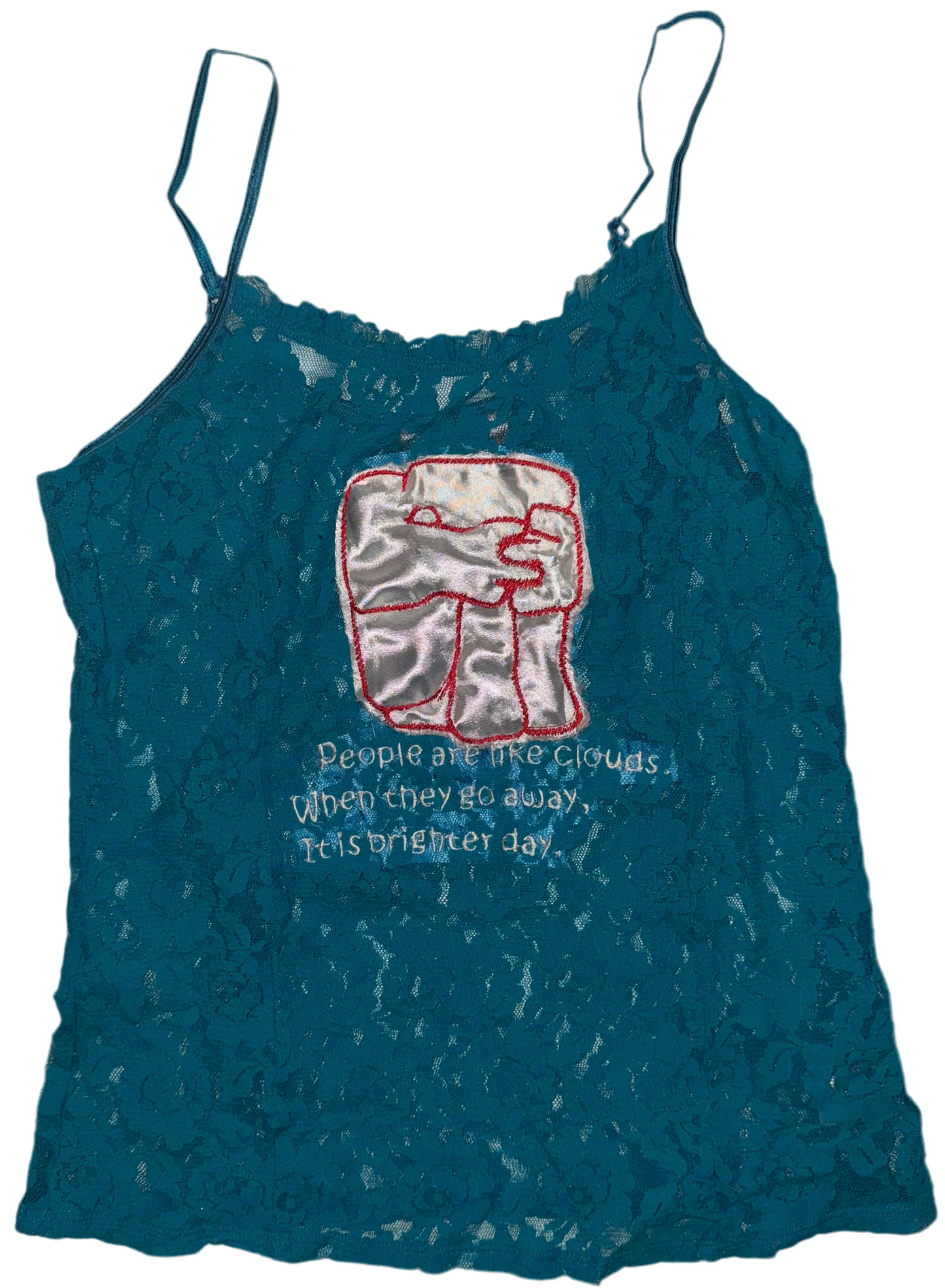 People are like clouds lace tank M