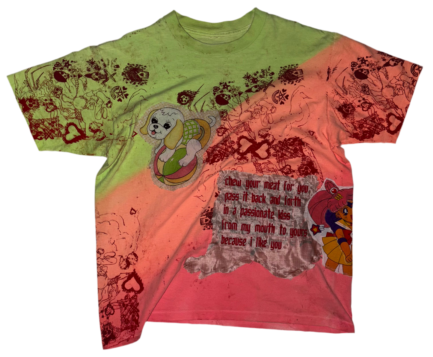 Chew yur food back and forth sailor puppy emotown t shjrt XL