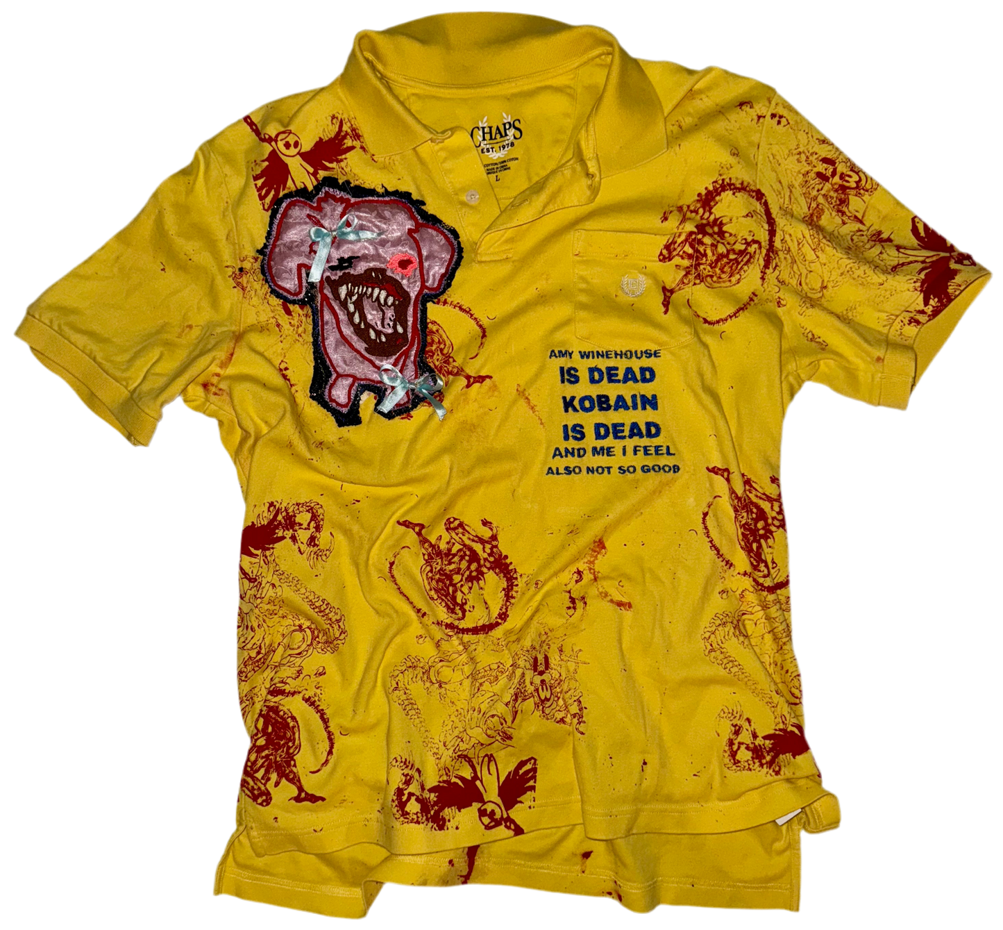 Amy winehouse is dead mugzy emotown polo t shjrt L