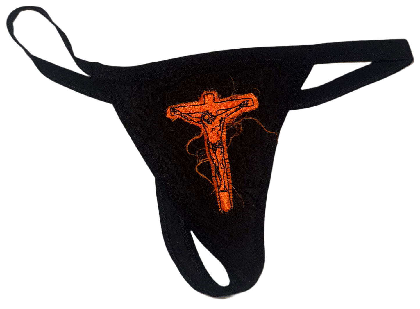 Jesus Christ on a cross pocket thong