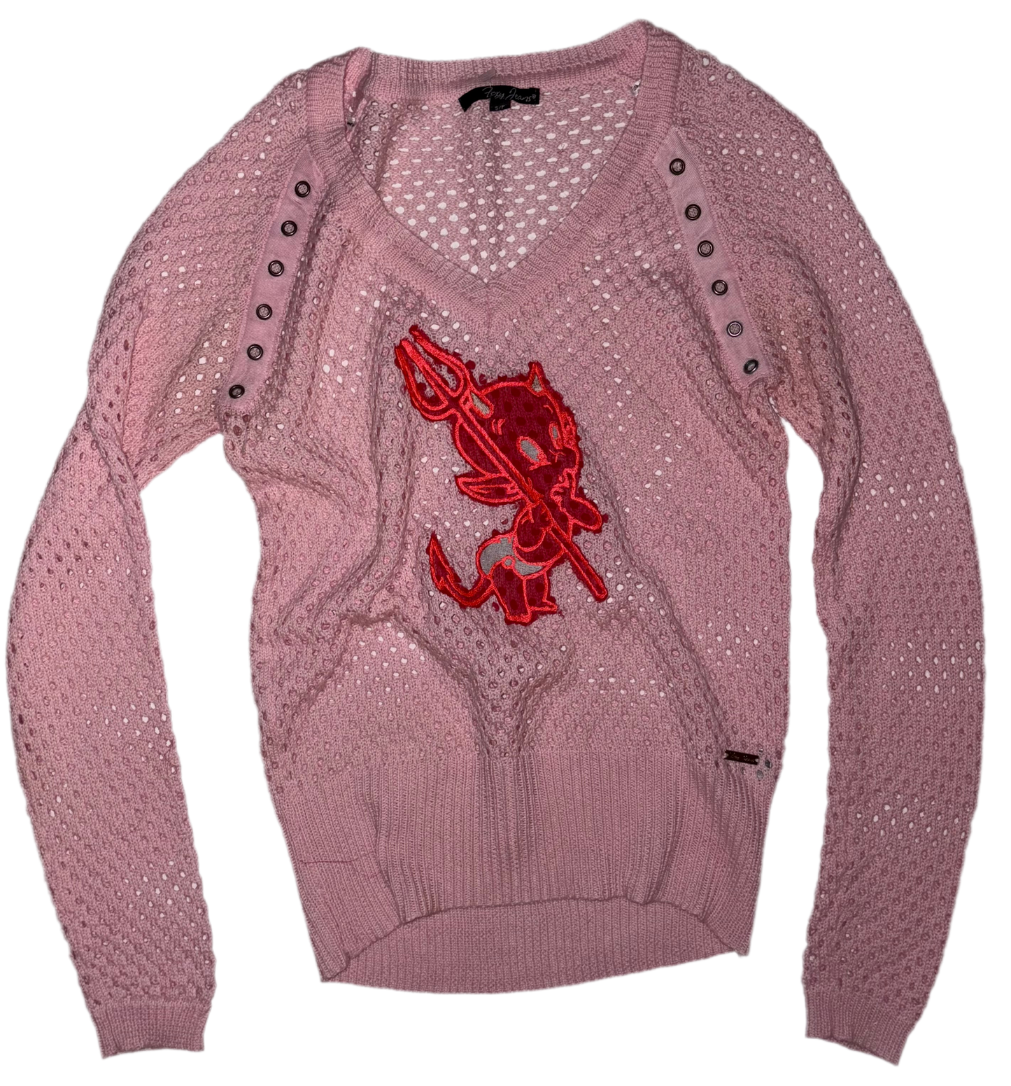 Lil devil crochet sweater S