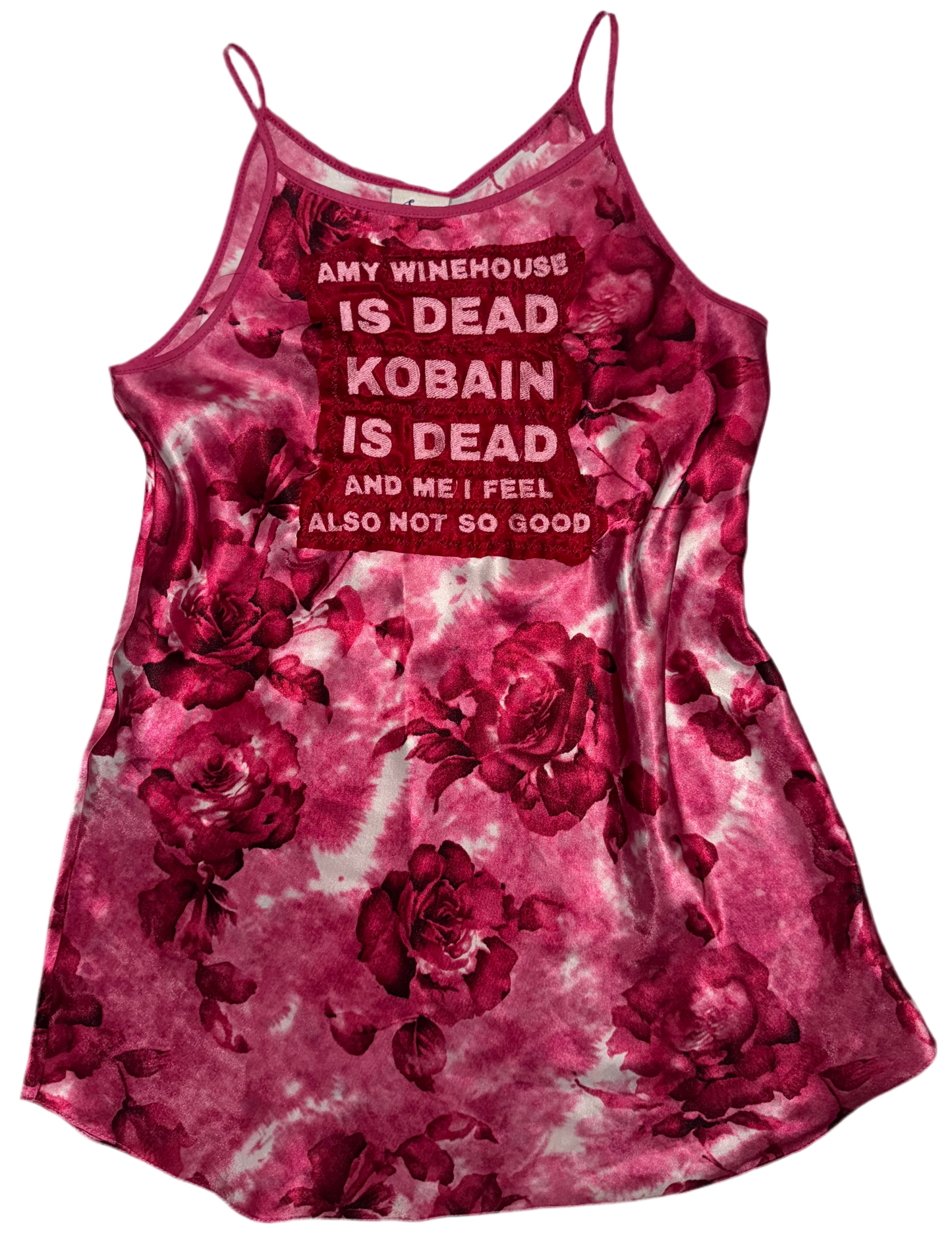 Amy winehouse is dead floral silky dress M