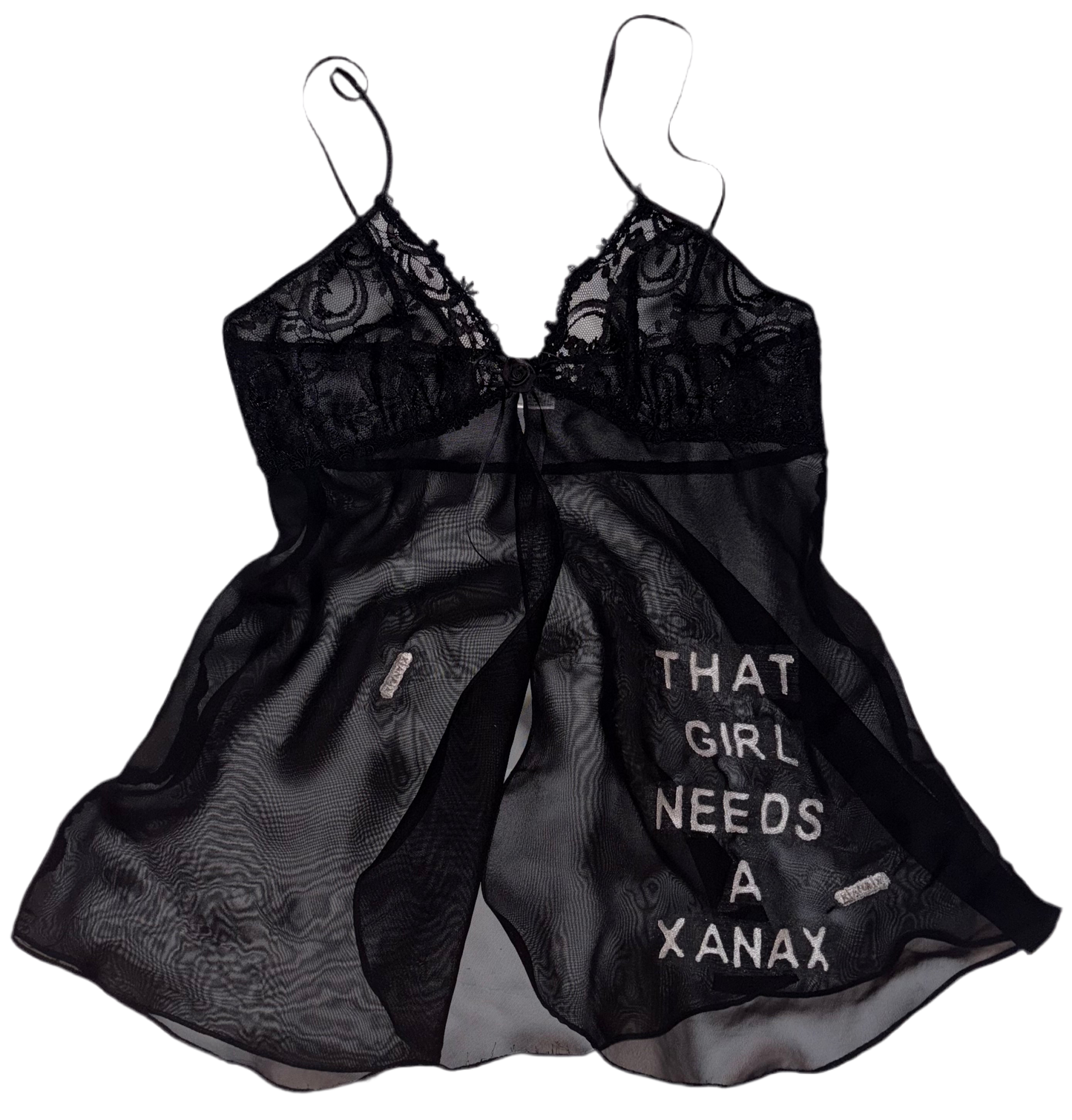 That girl needs a Xanax sheer top M