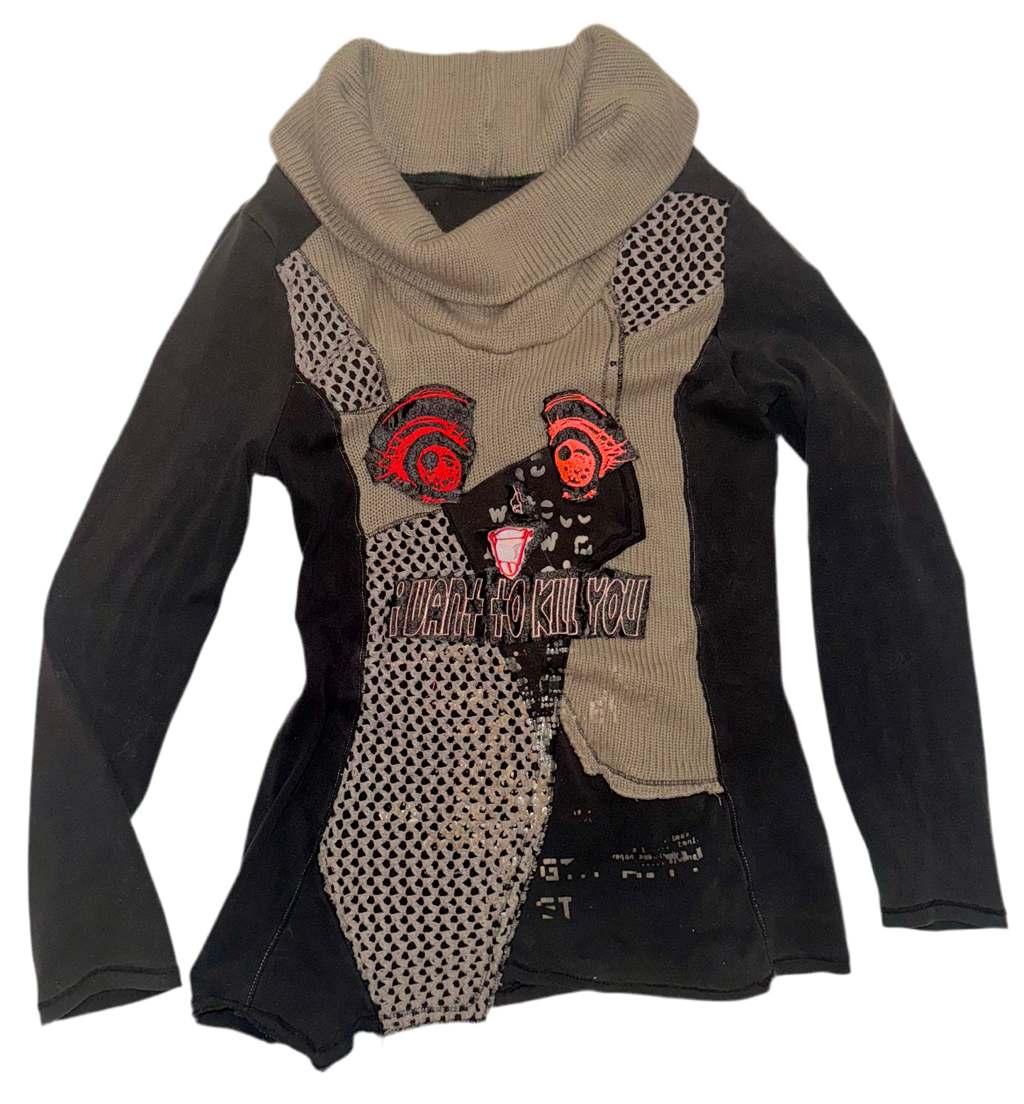 I want to kill you patchwork top S