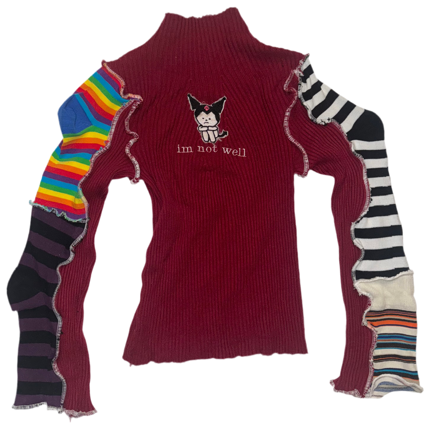 I’m not well kuromi sock sleeve sweater S