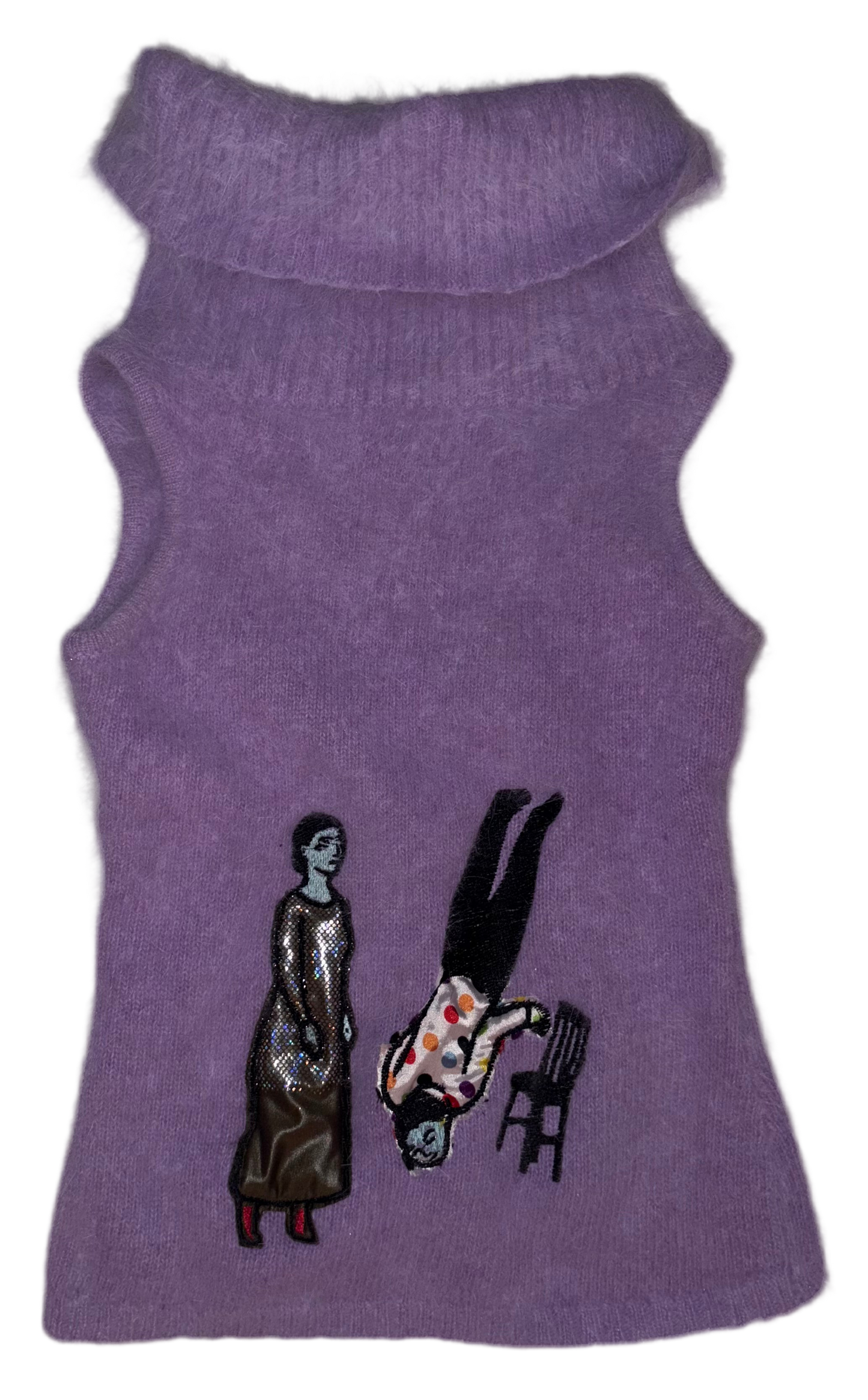 Kershisnik fuzzy mohair turtle neck tank S