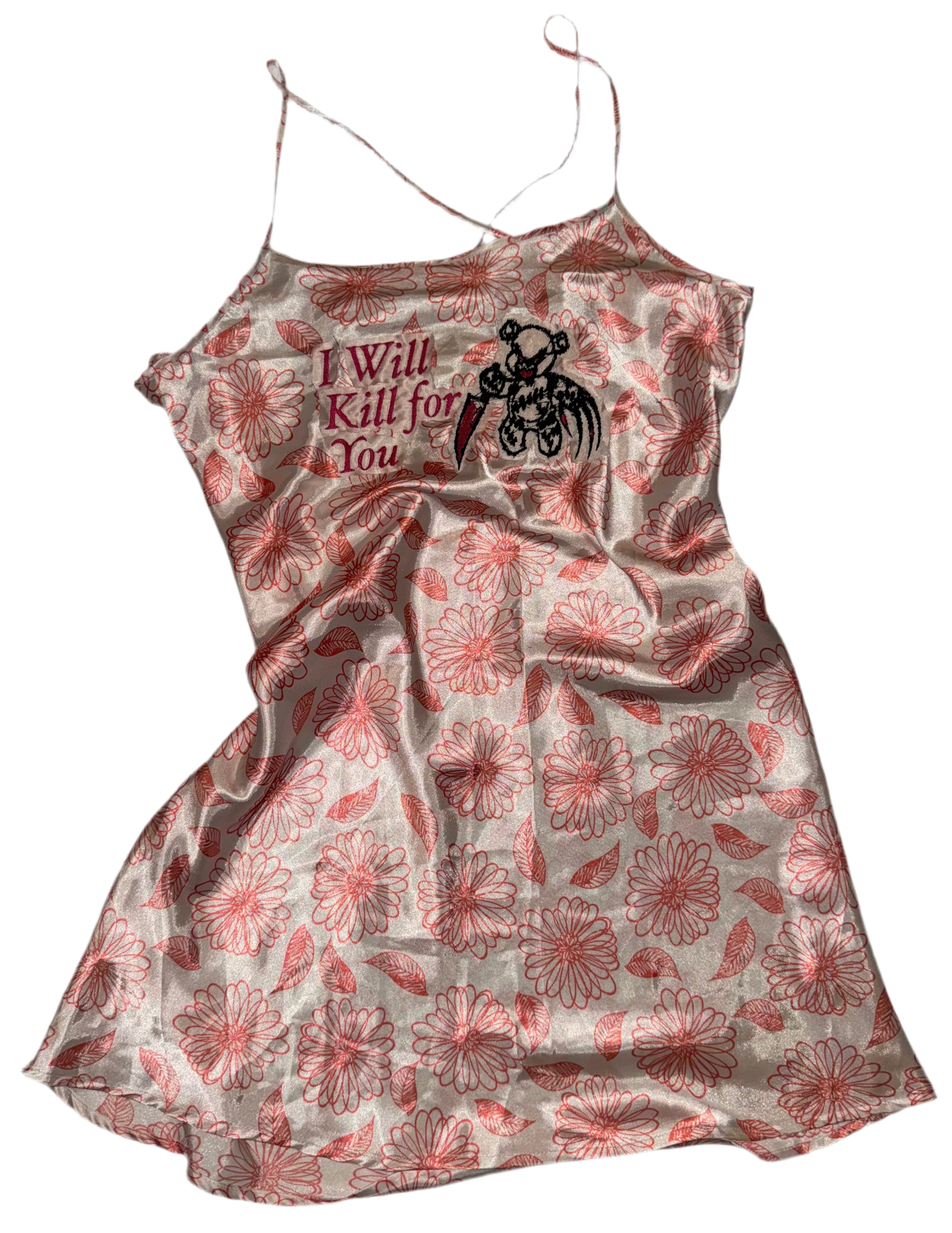 I will kill for you teddy silky dress L