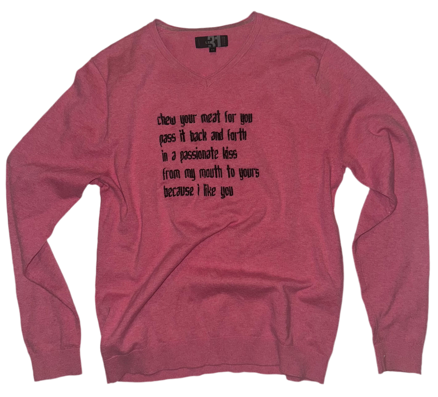 chew your meat back and forth sweater S