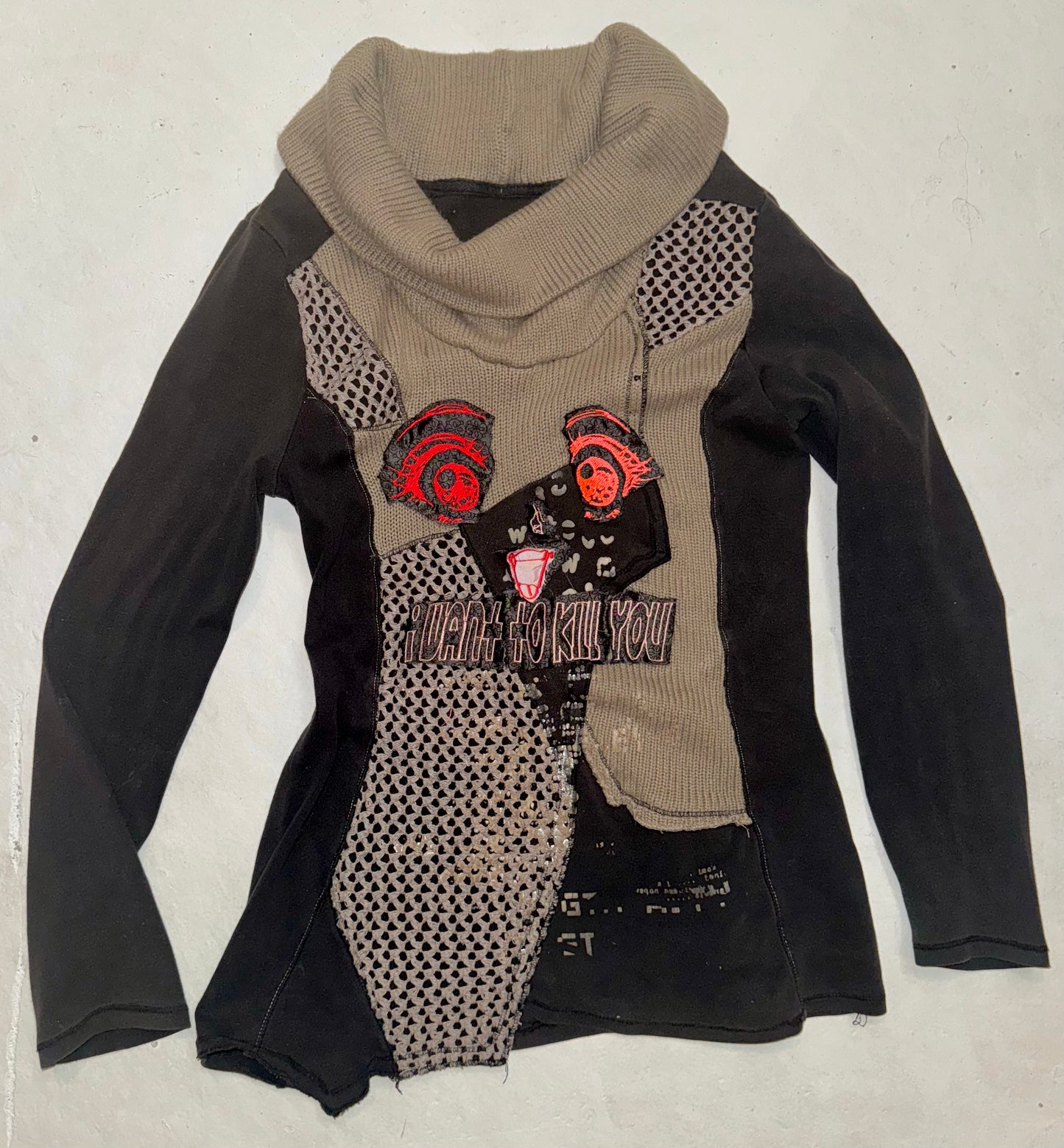 I want to kill you patchwork top S