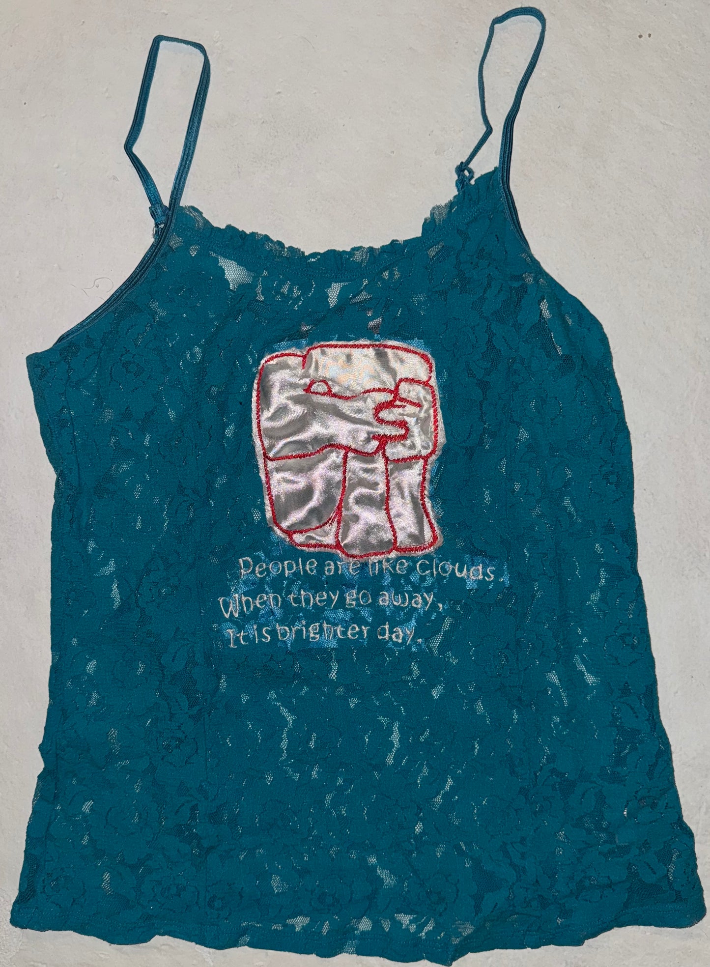 People are like clouds lace tank M