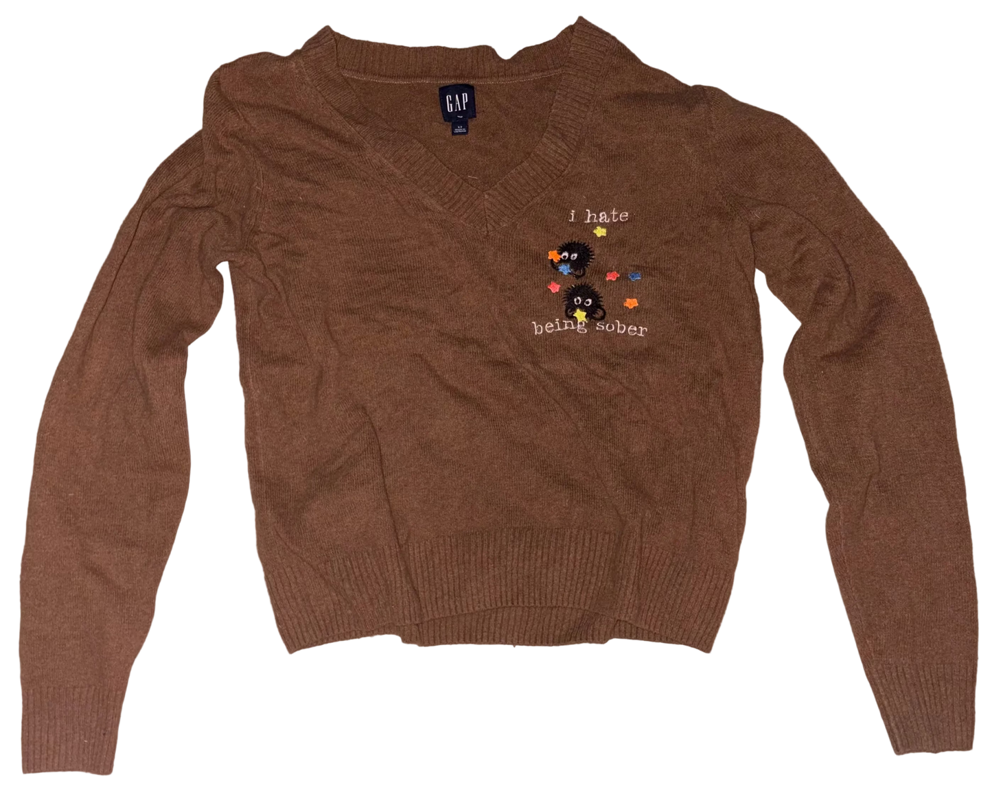 I hate being sober sweater S