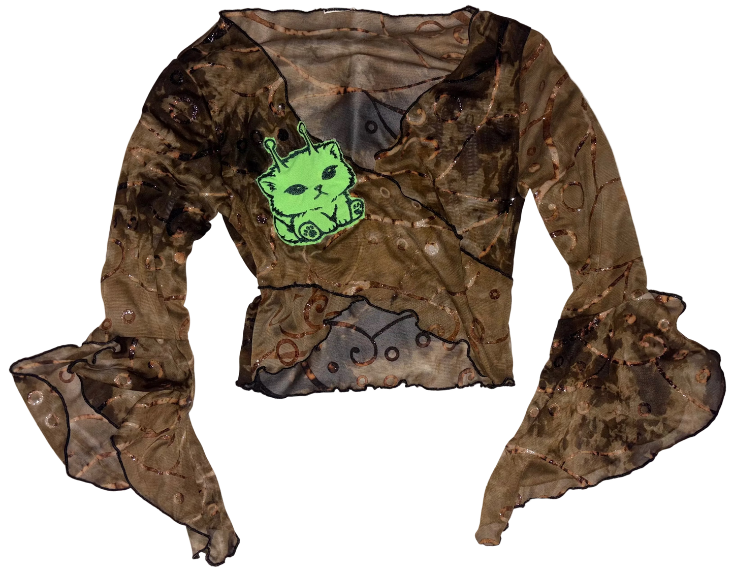 Sheer meawlien top S