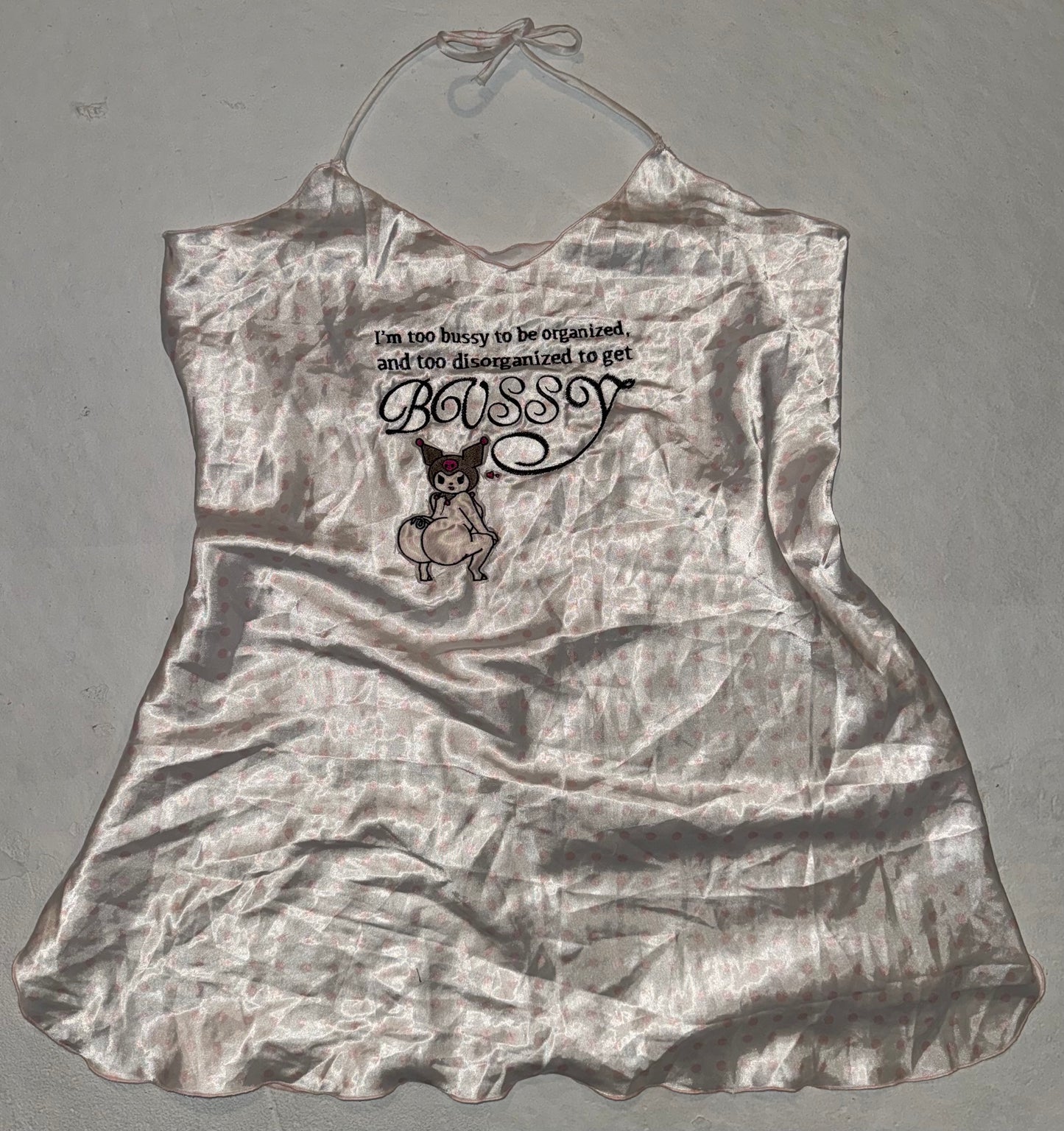 too bussy kuromi silky halter dress L