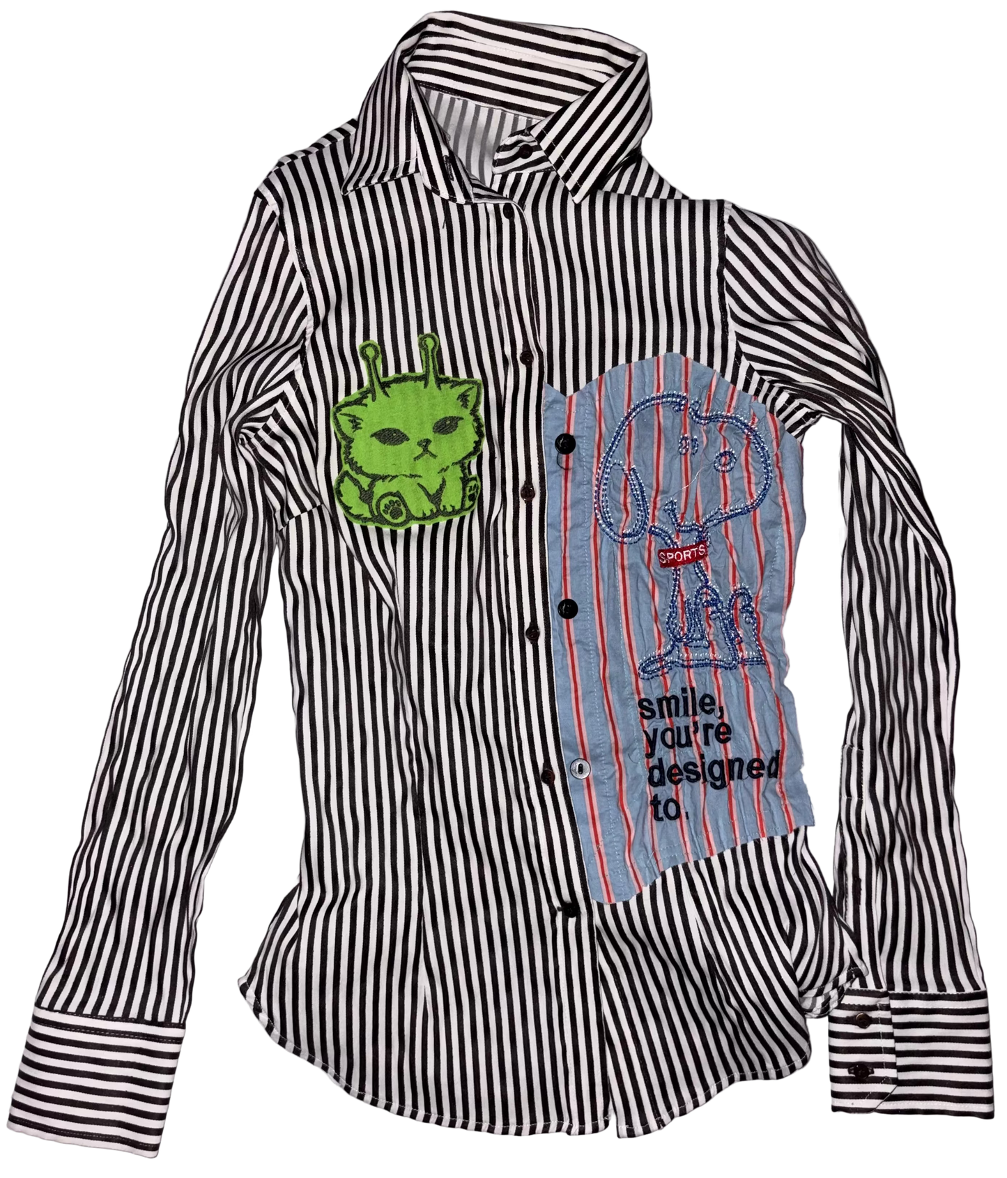 Smile your designed too zappy button up S