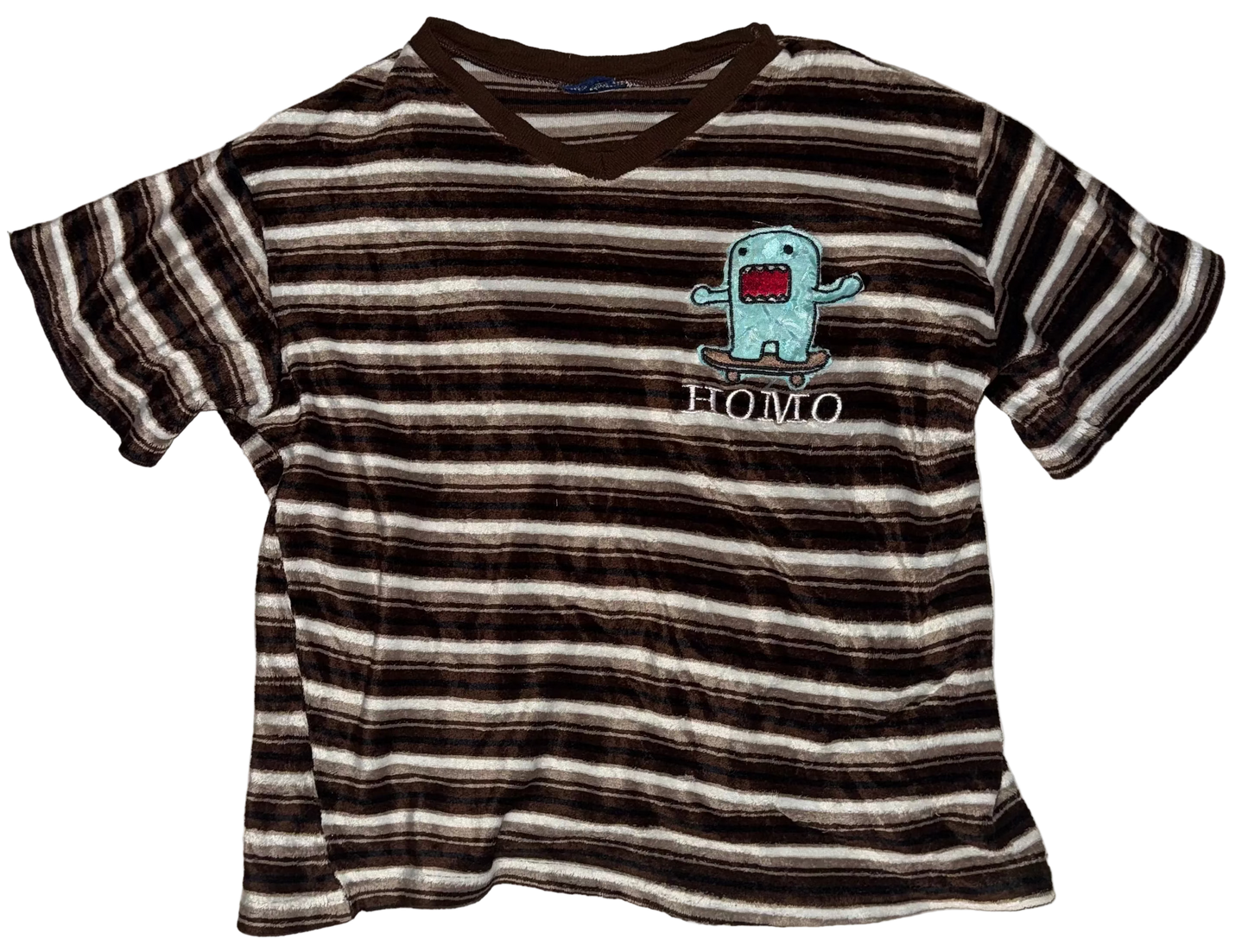 HOMO plush striped top S