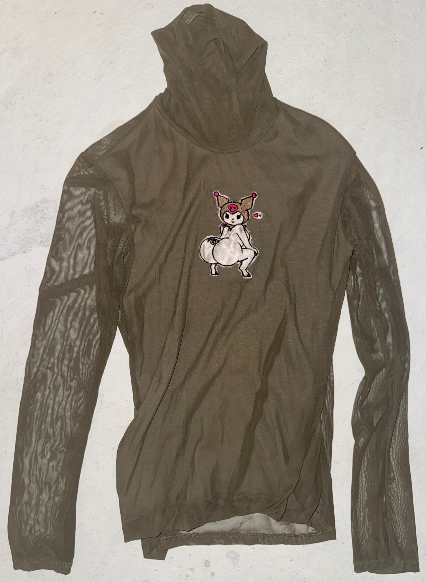 Big booty Kuromi sheer sleeve turtle neck M