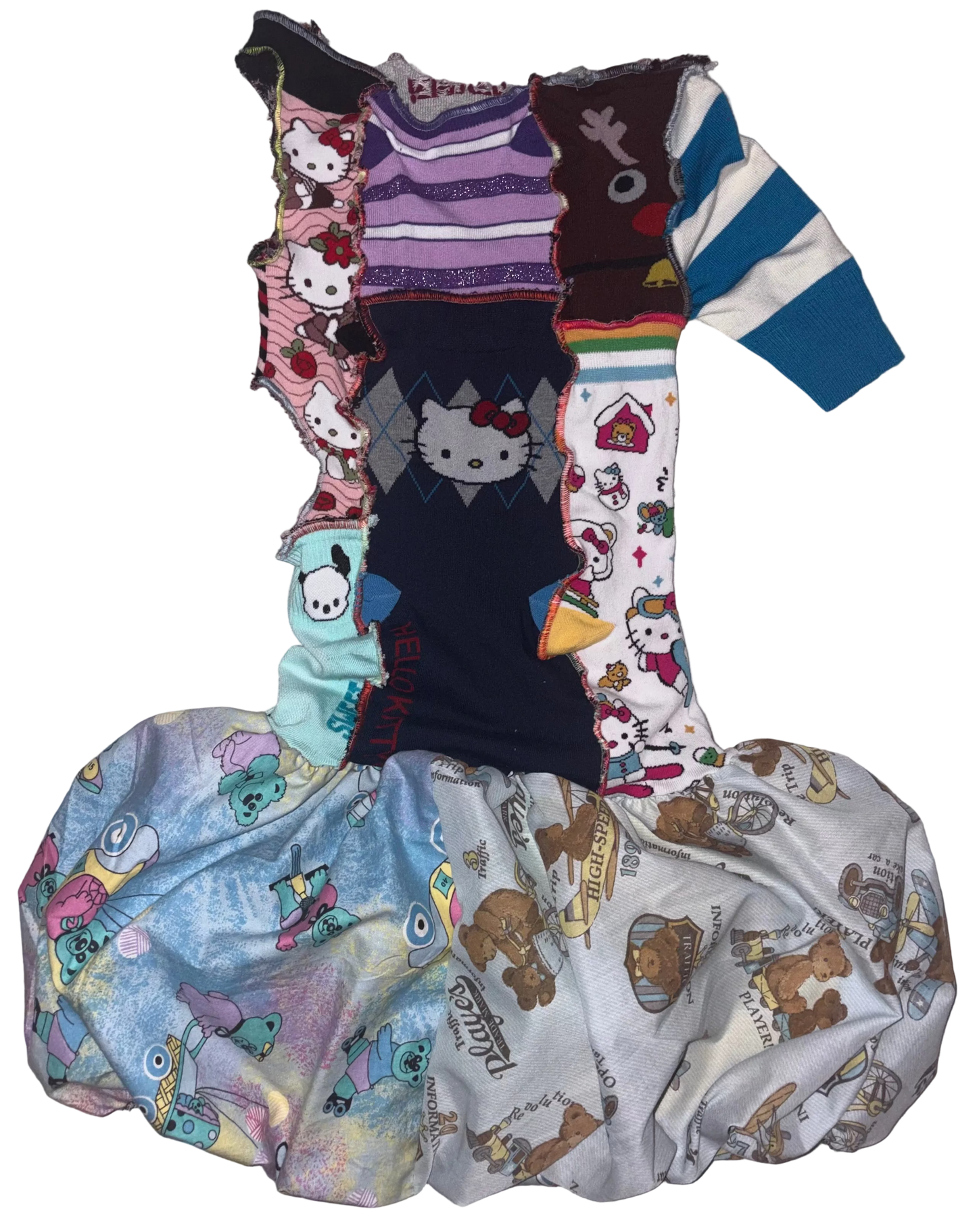 Assymetrixal cut out Sock dress with poof skjrt S