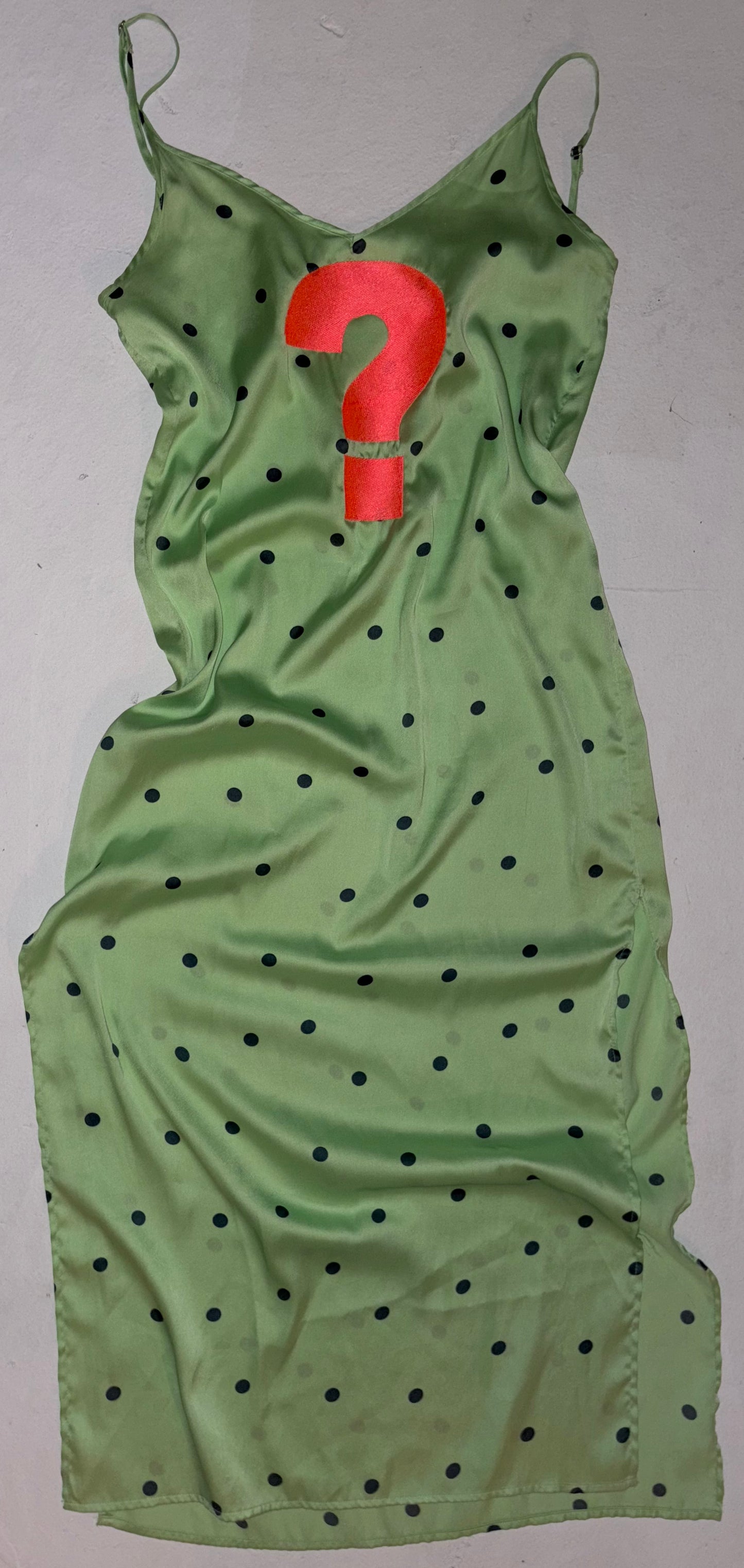 ? Mintie poka dot silky dress S