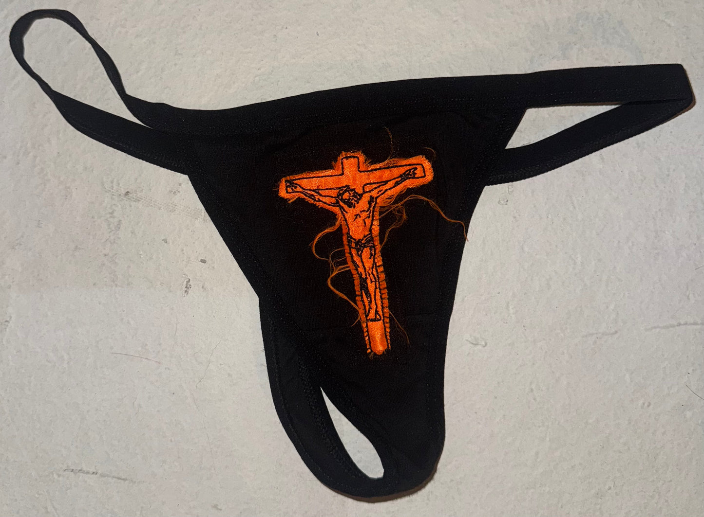 Jesus Christ on a cross pocket thong