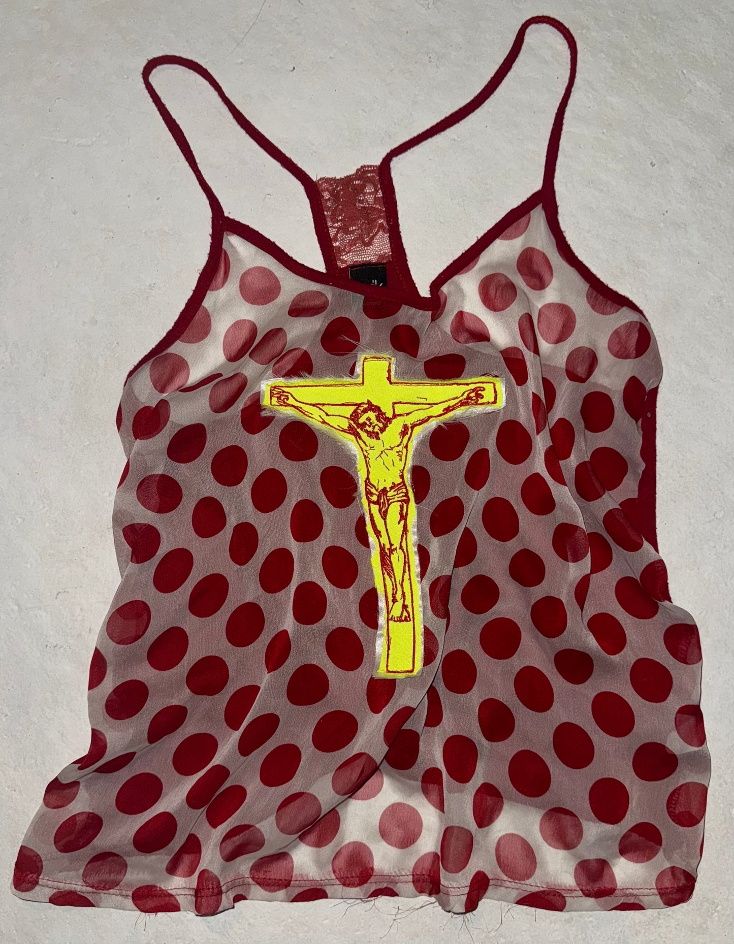 Jesus Christ on a cross tank S