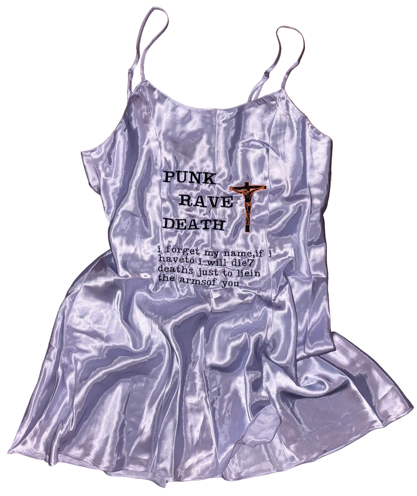 Punk rave death silky dress M
