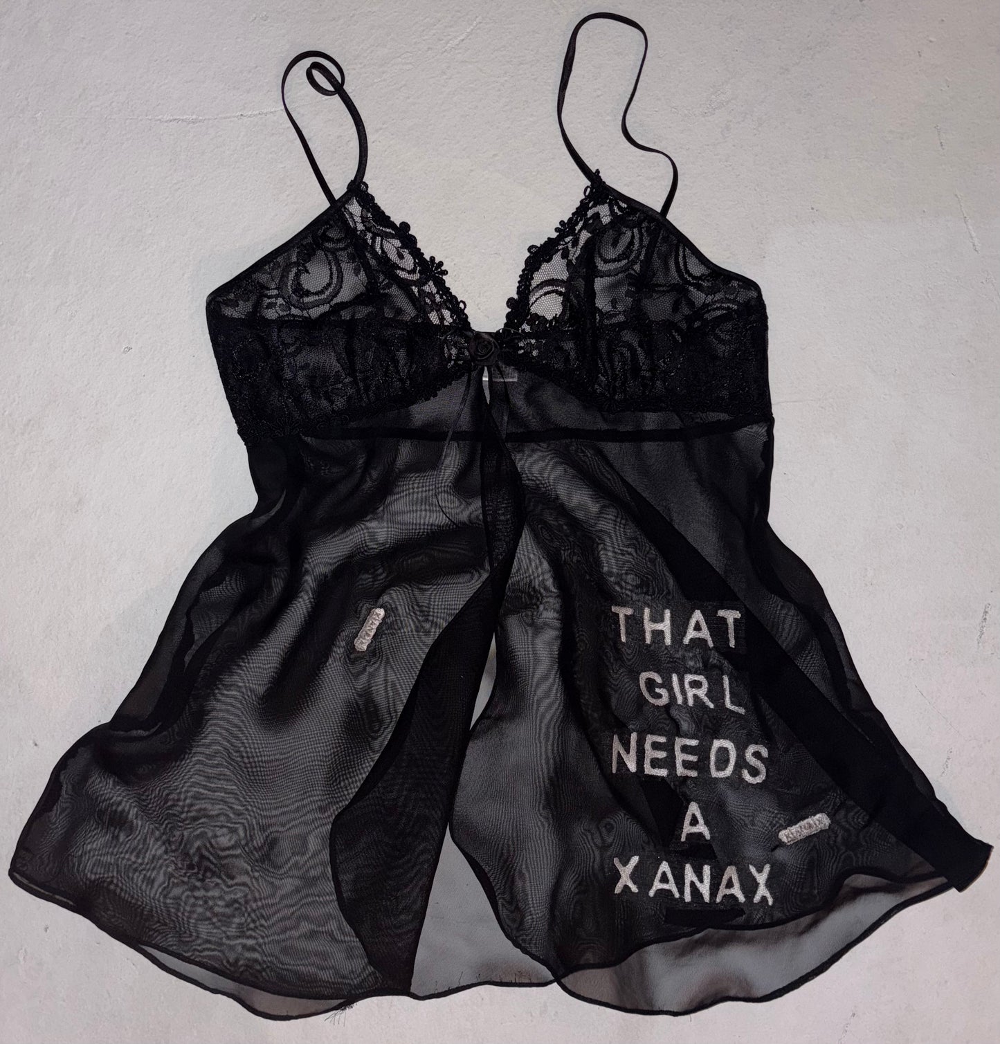 That girl needs a Xanax sheer top M