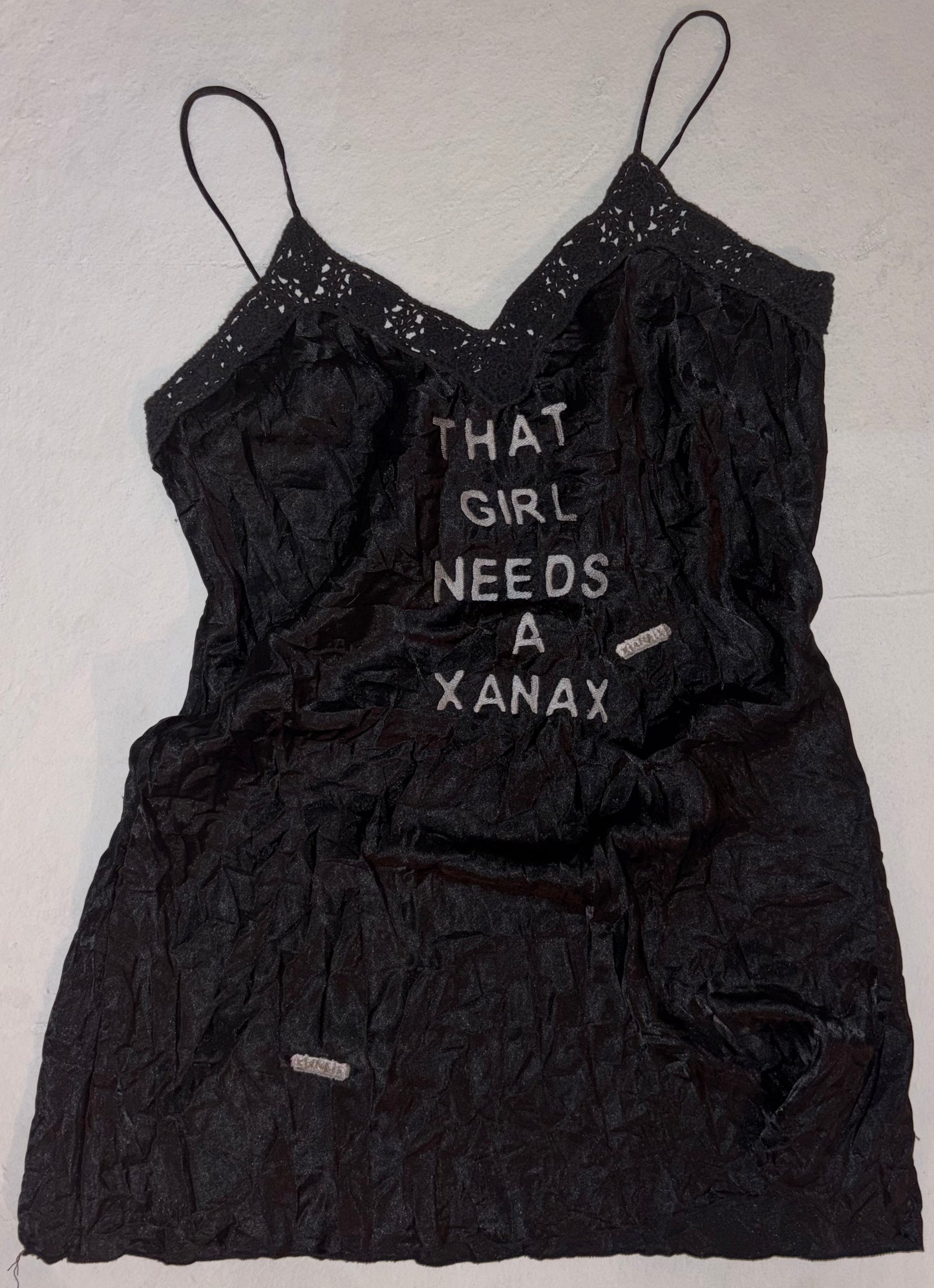 That girl needs a Xanax silky dress L