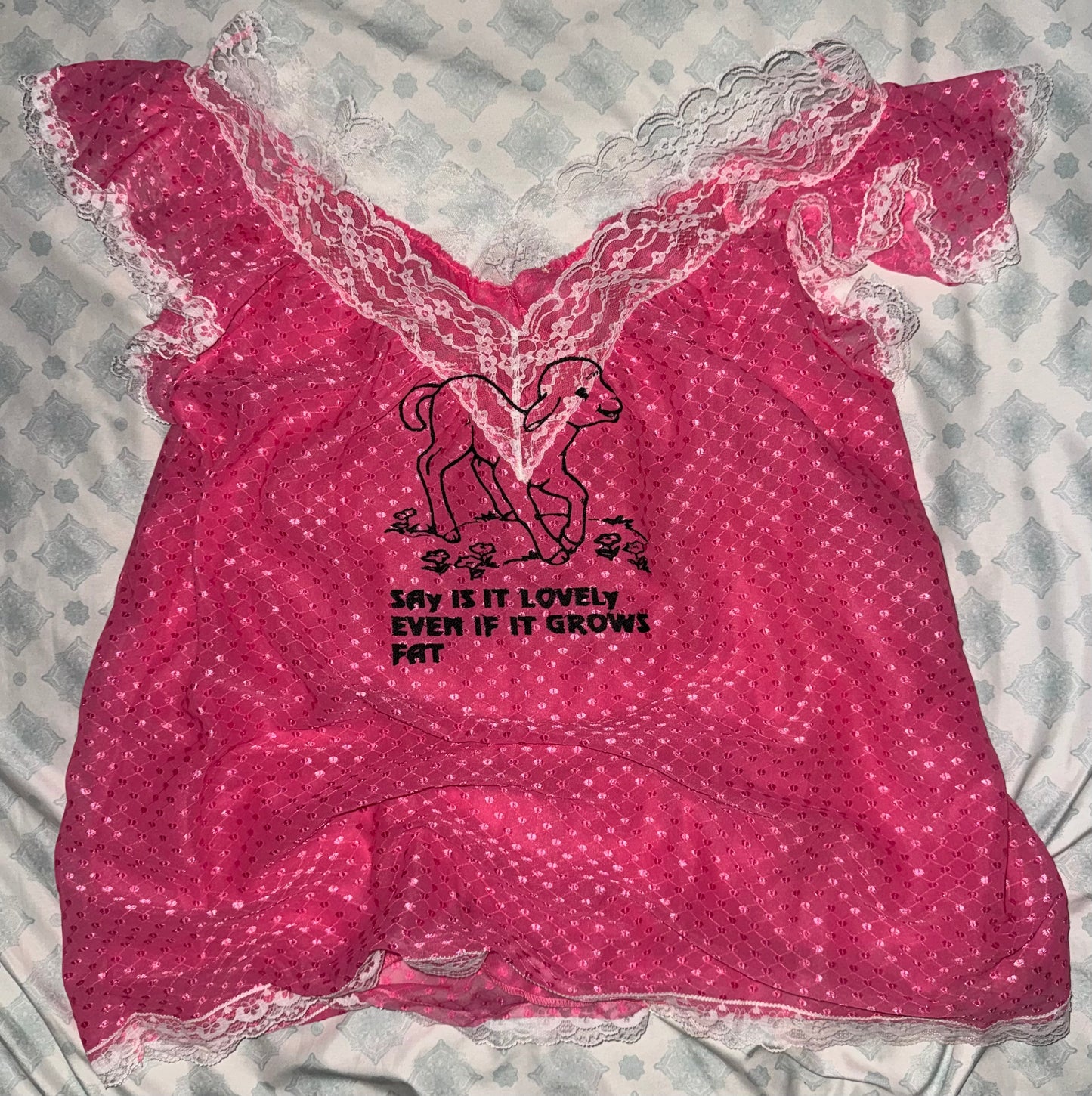 Say it is lovely Lace sheer top XL
