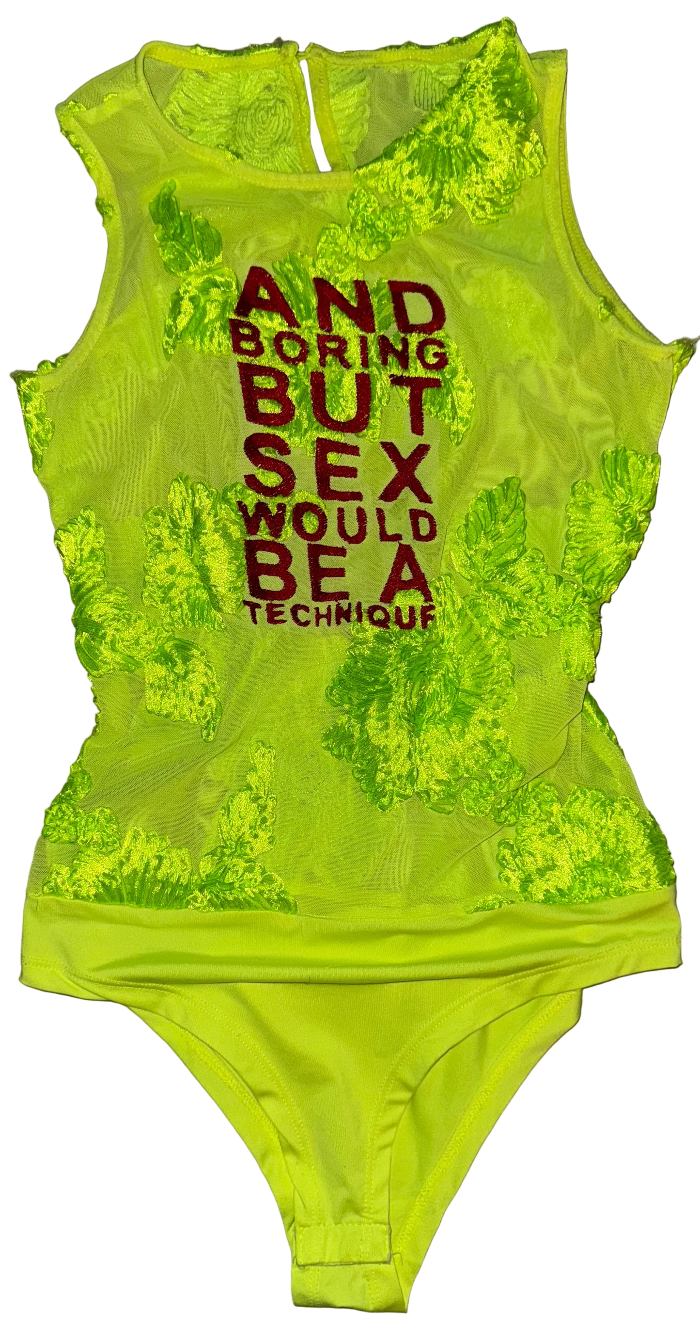 And boring but sex sheer body suit M