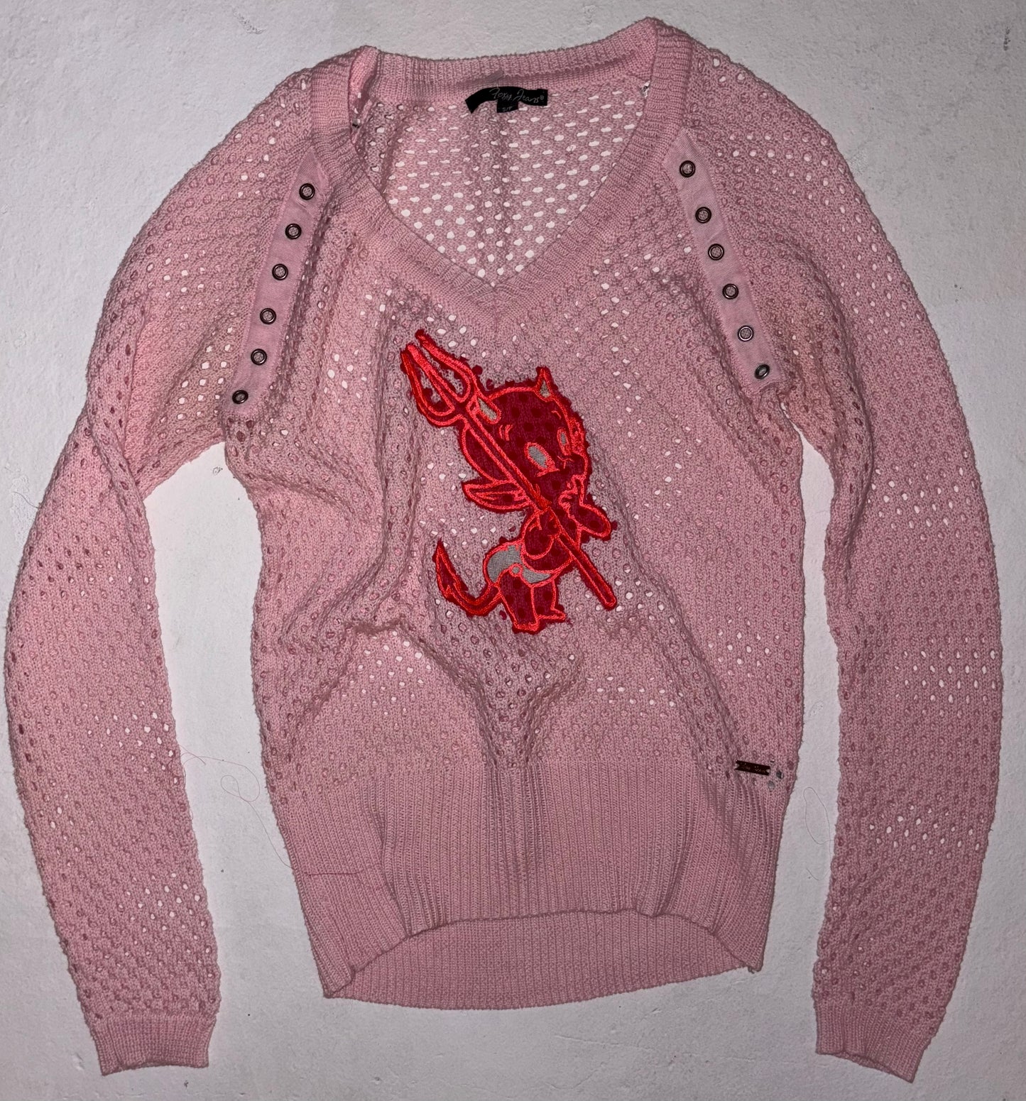 Lil devil crochet sweater S