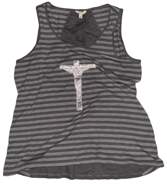 Jesus Christ on a cross tank XL