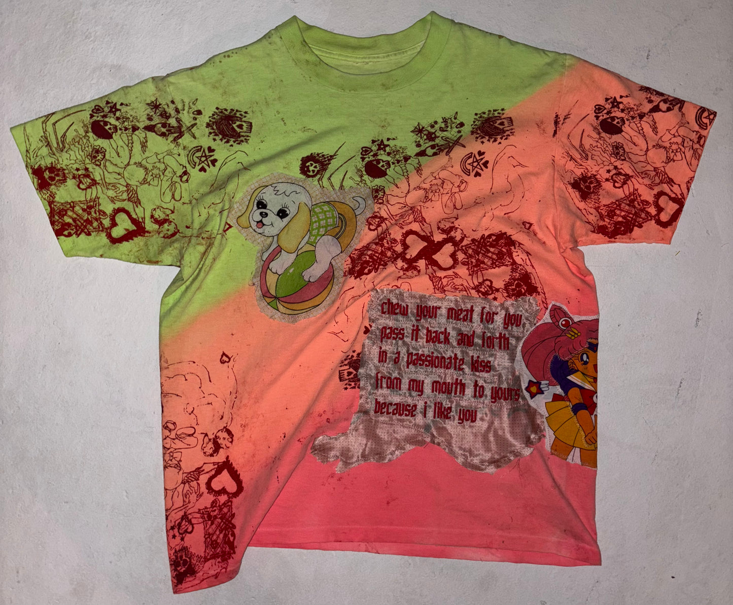 Chew yur food back and forth sailor puppy emotown t shjrt XL