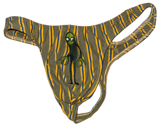 Solid finger thong with dick area M