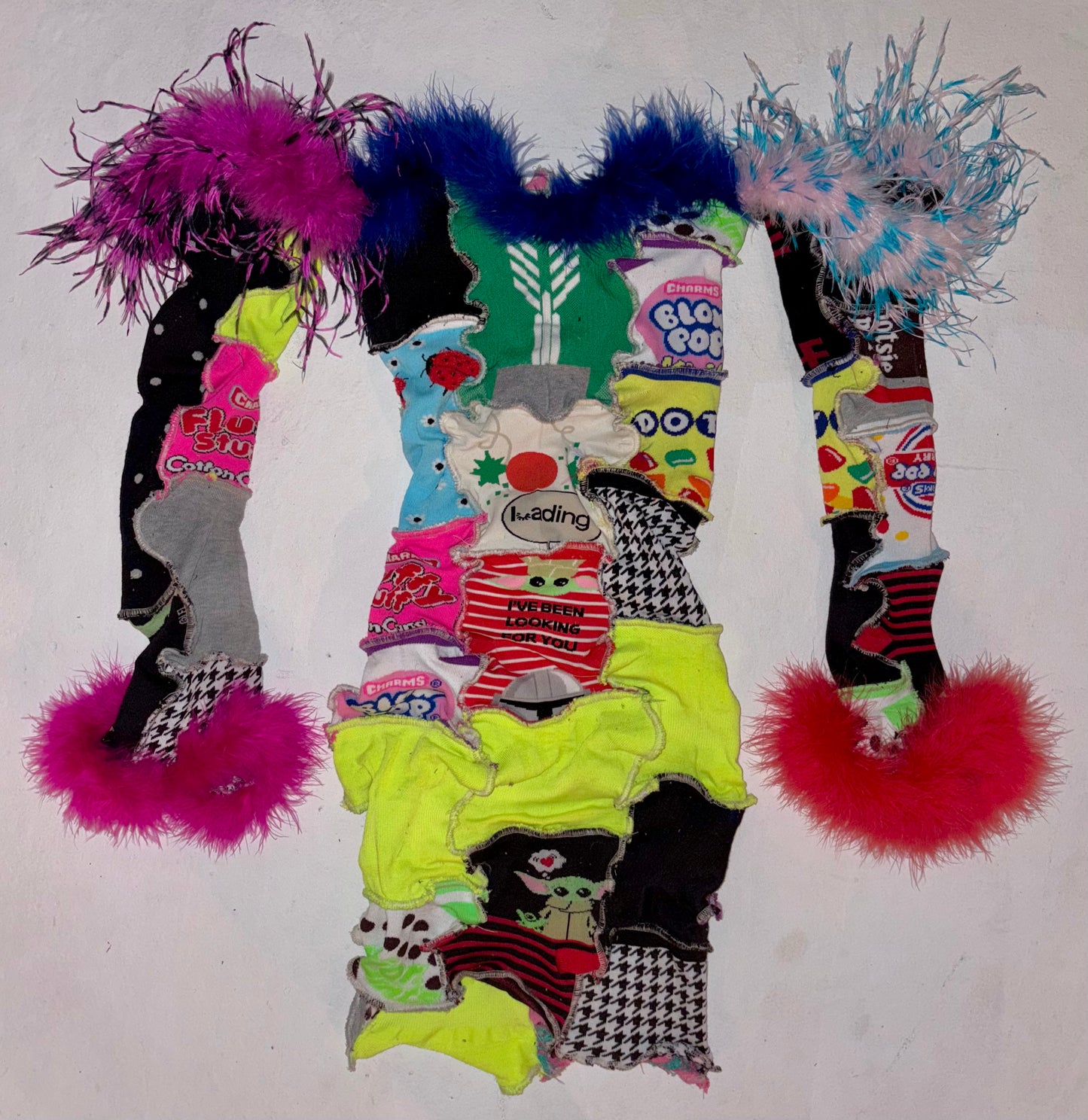 Feather trjm sock dress M