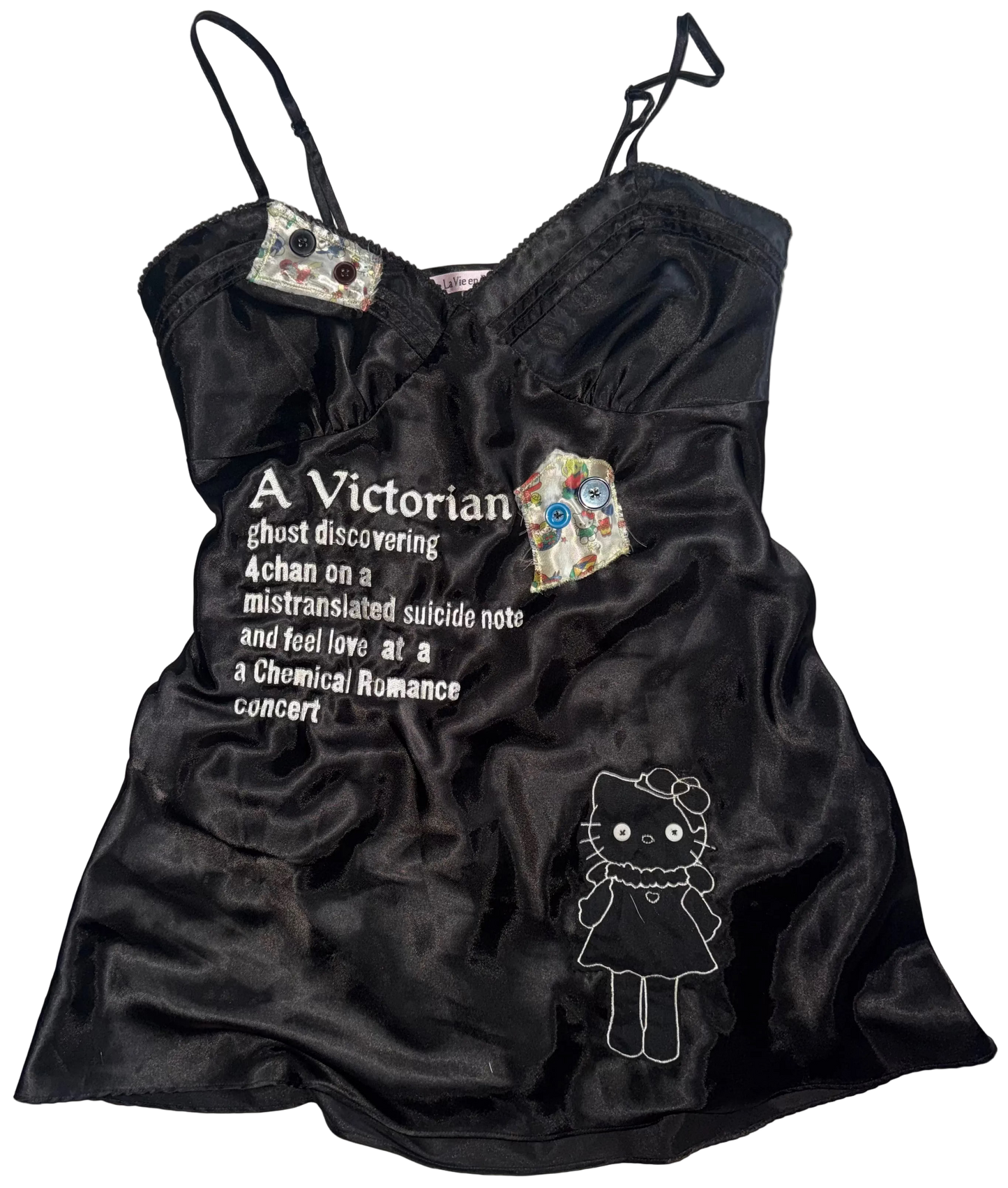 A Victorian ghost silky dress M