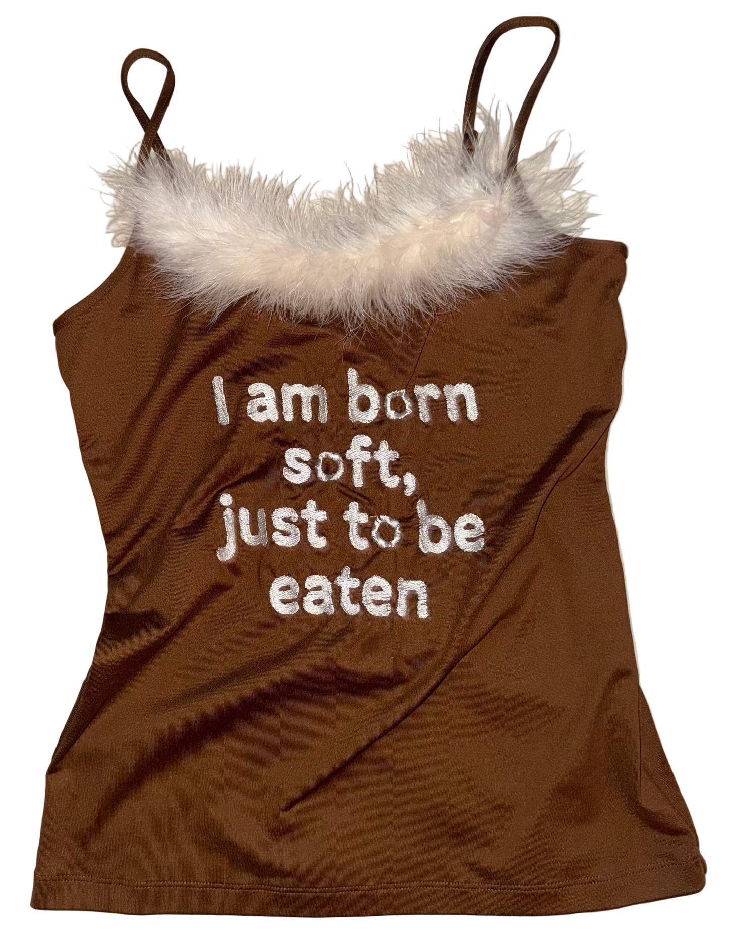 I am born soft feather trim tank M