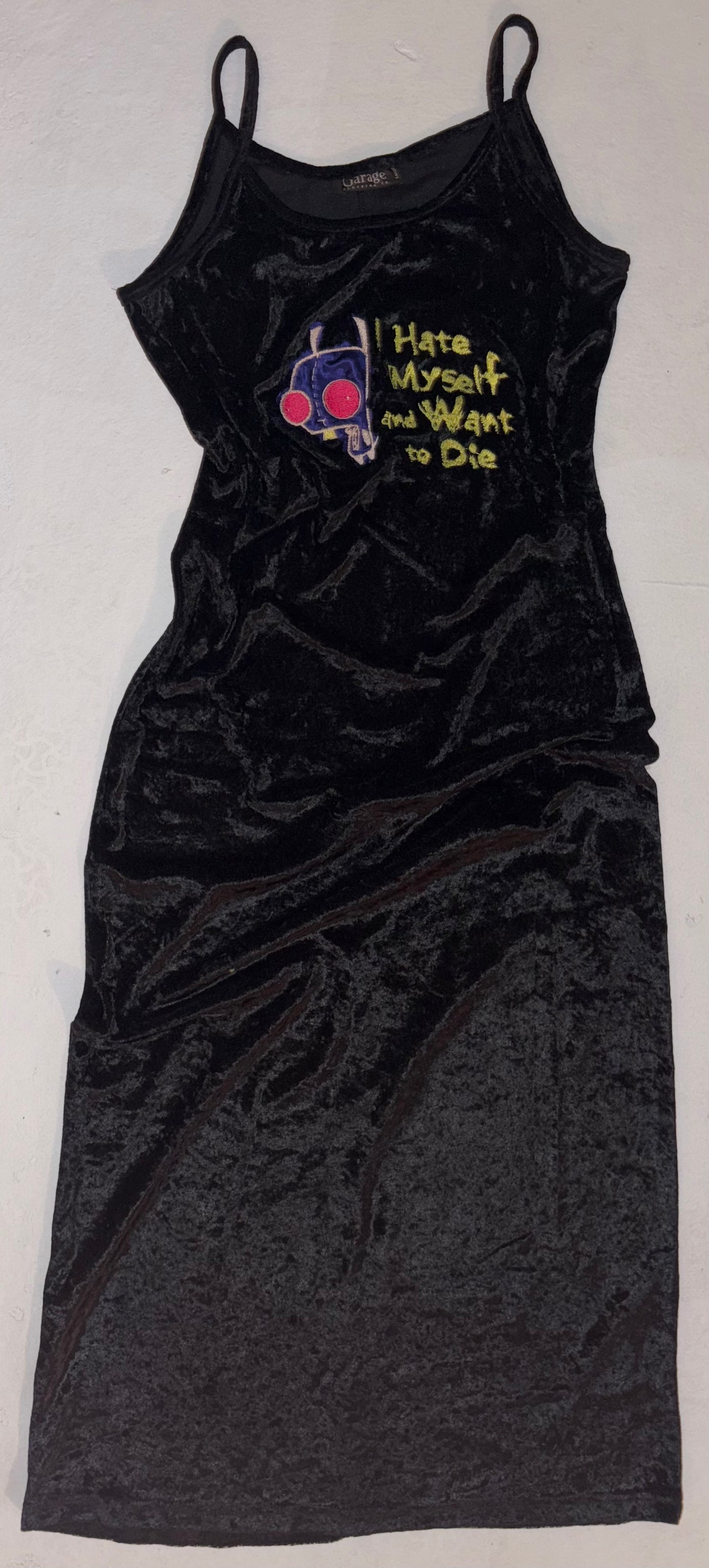 I hate myself and I want to die velvet dress M