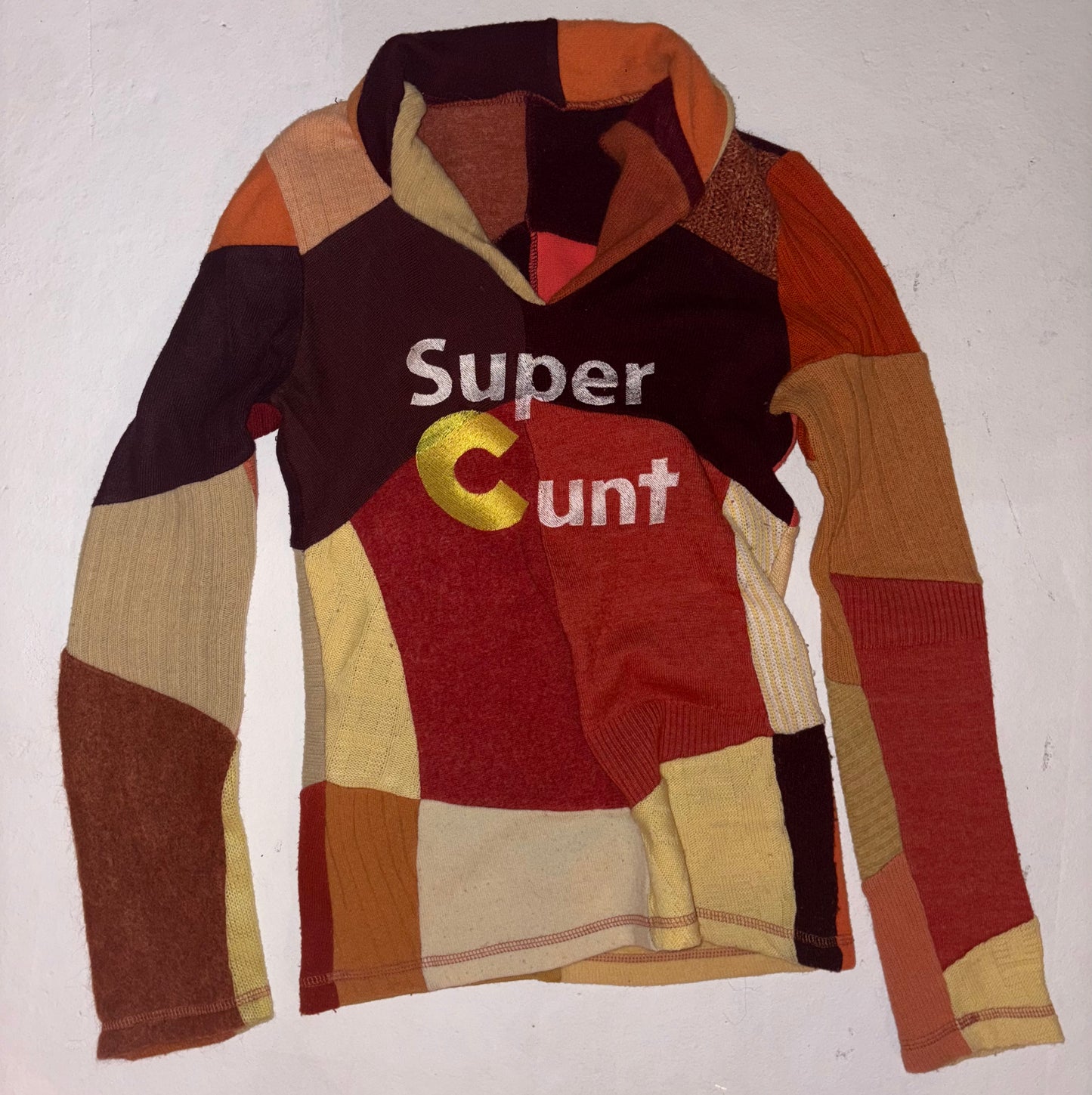 Patchwork knits super cunt employee uniform M