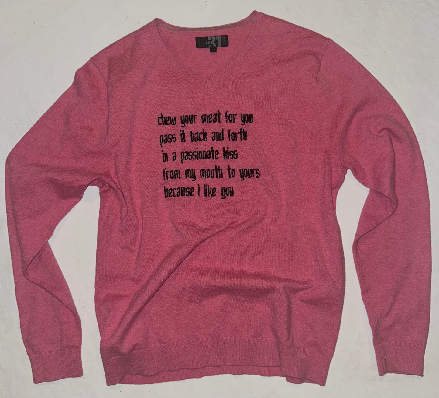 chew your meat back and forth sweater S