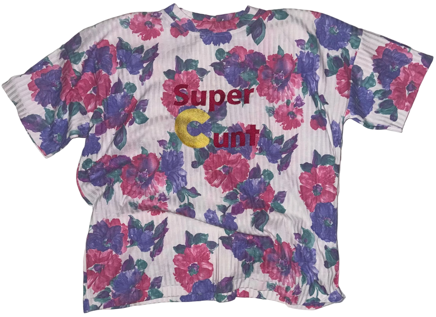 Super Cunt floral t shjrt XL