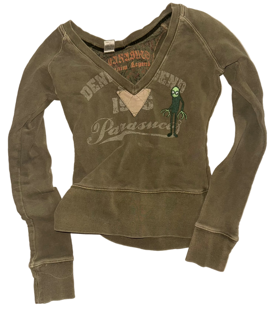 solid finger fitted sweater S