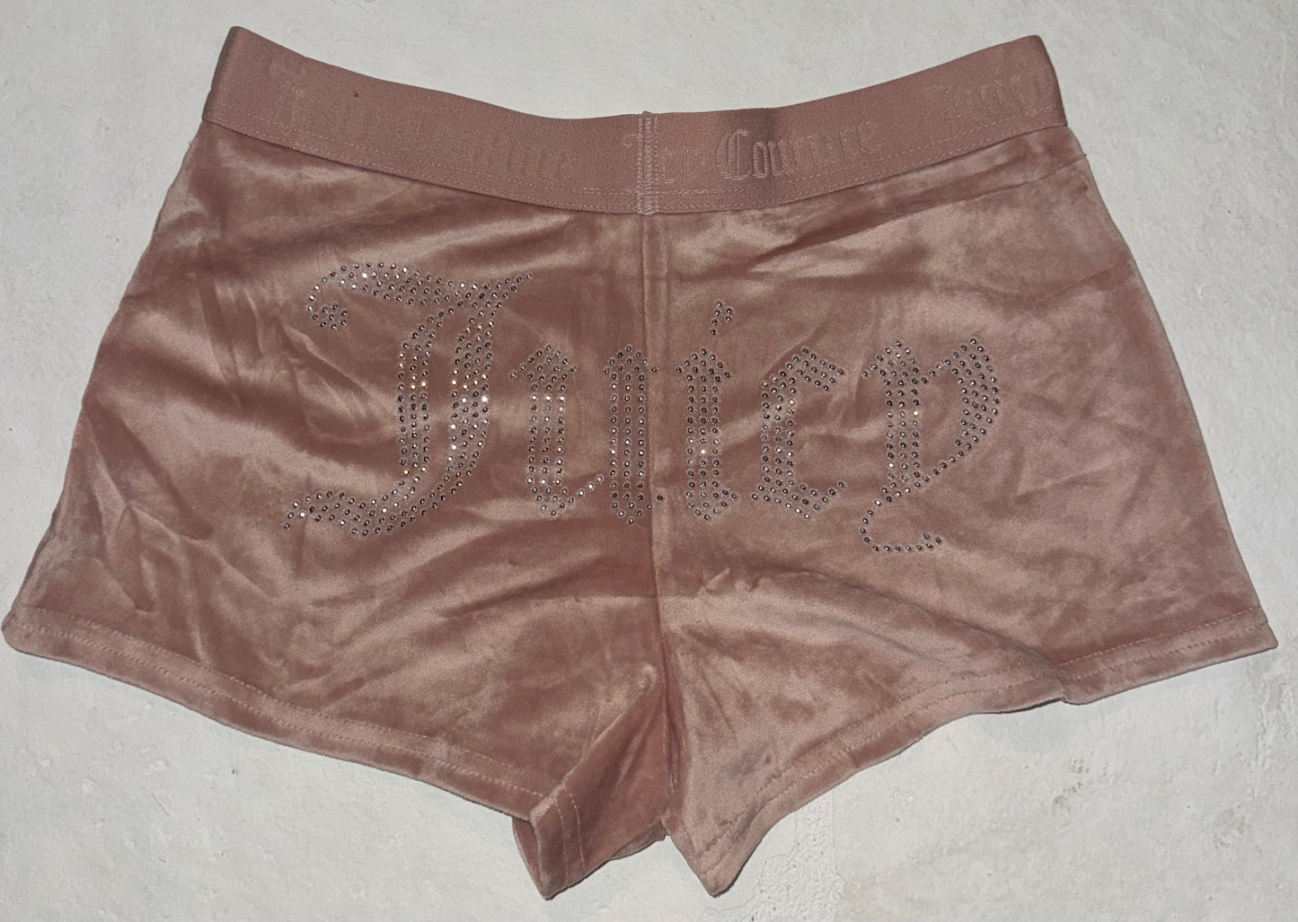 Plush juicy Christ on a cross secret pocket boxer style booty shorts S