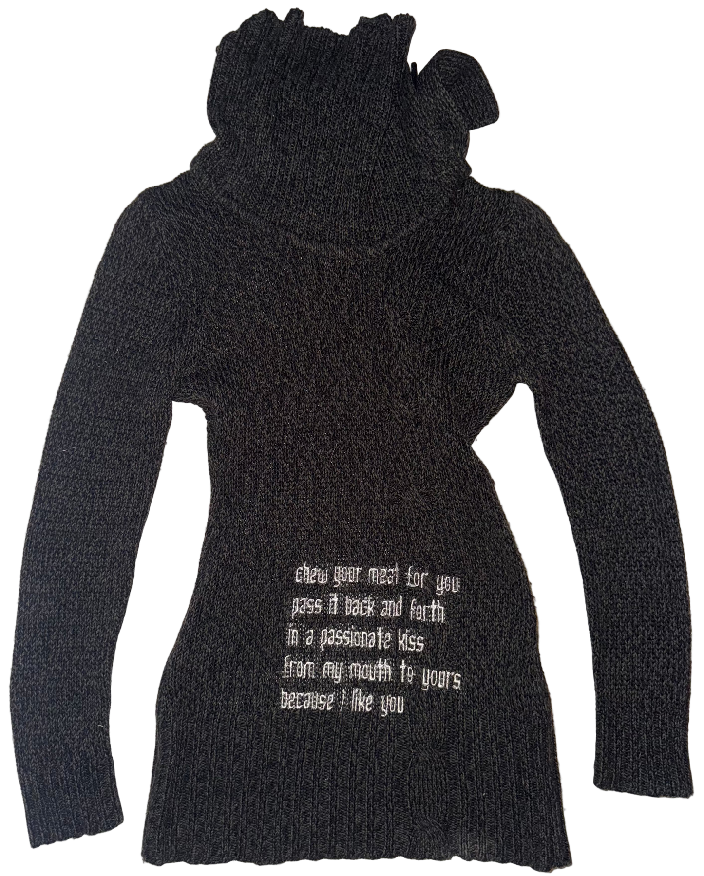 Chew your feed back and forth sweater dress M