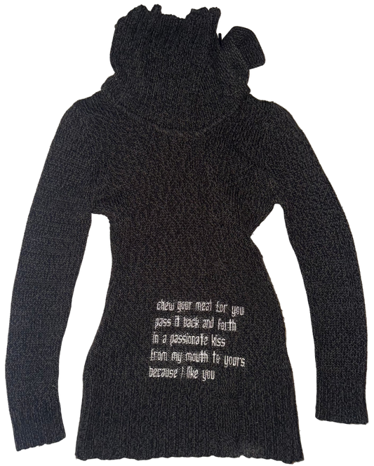 Chew your feed back and forth sweater dress M