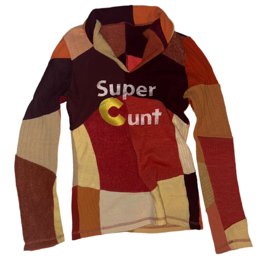 Patchwork knits super cunt employee uniform M