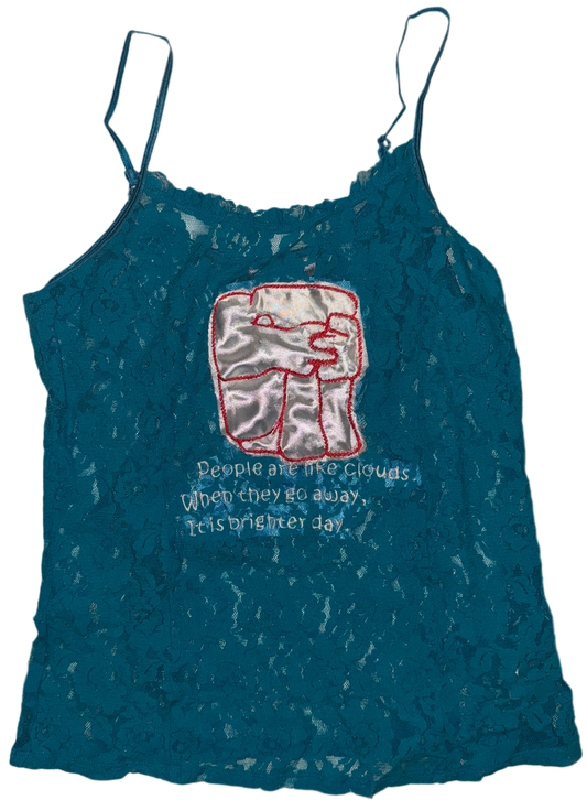 People are like clouds lace tank M