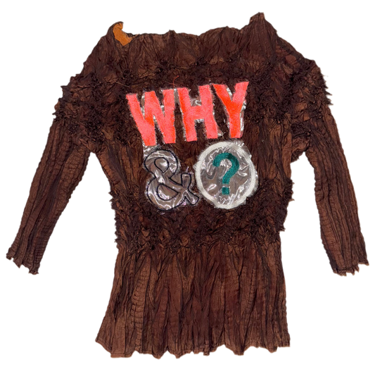 WHY & ? Shibori pleated top M