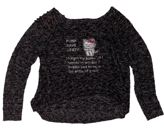 Punk rave death studded sweater M